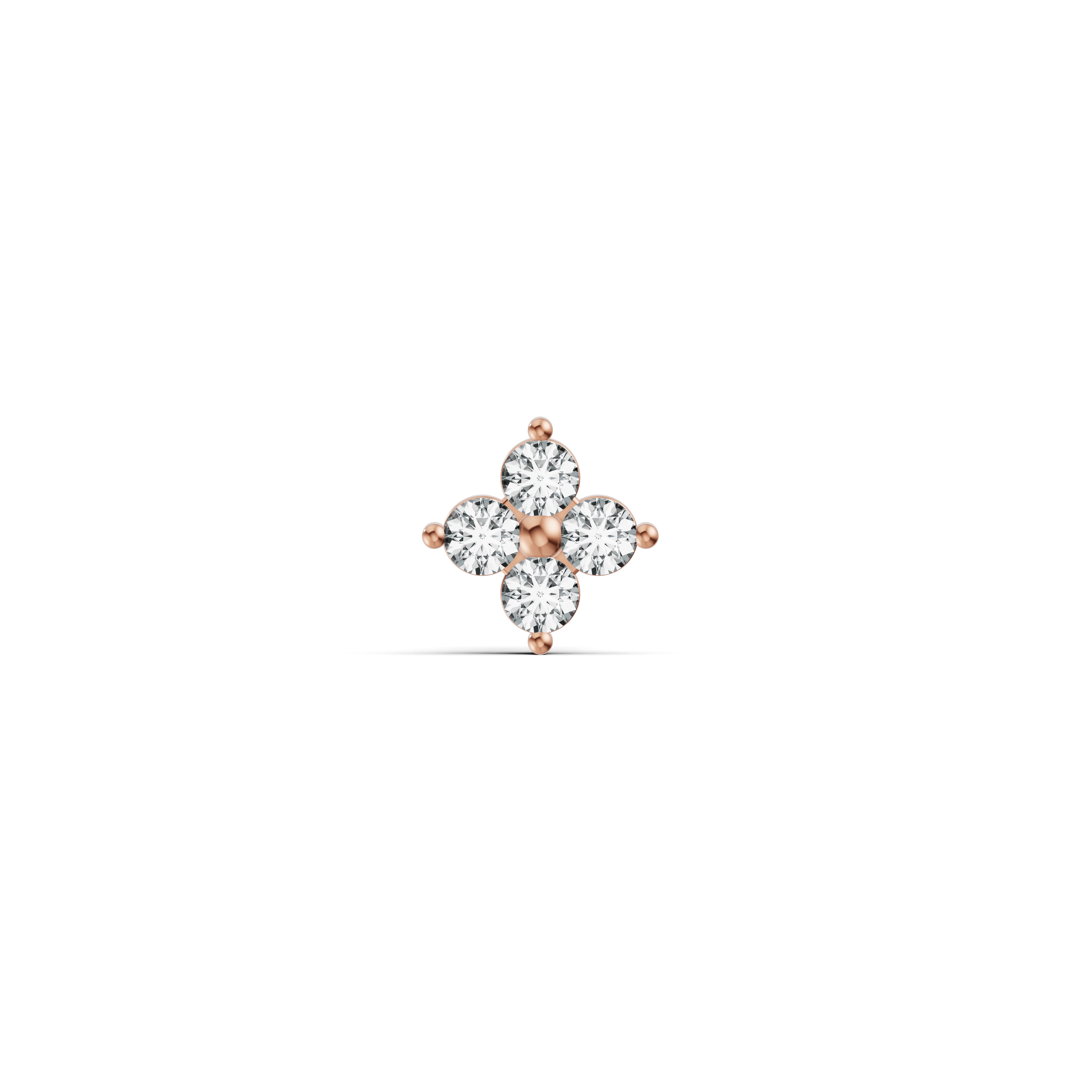 Petite Floral Diamond Nosepin