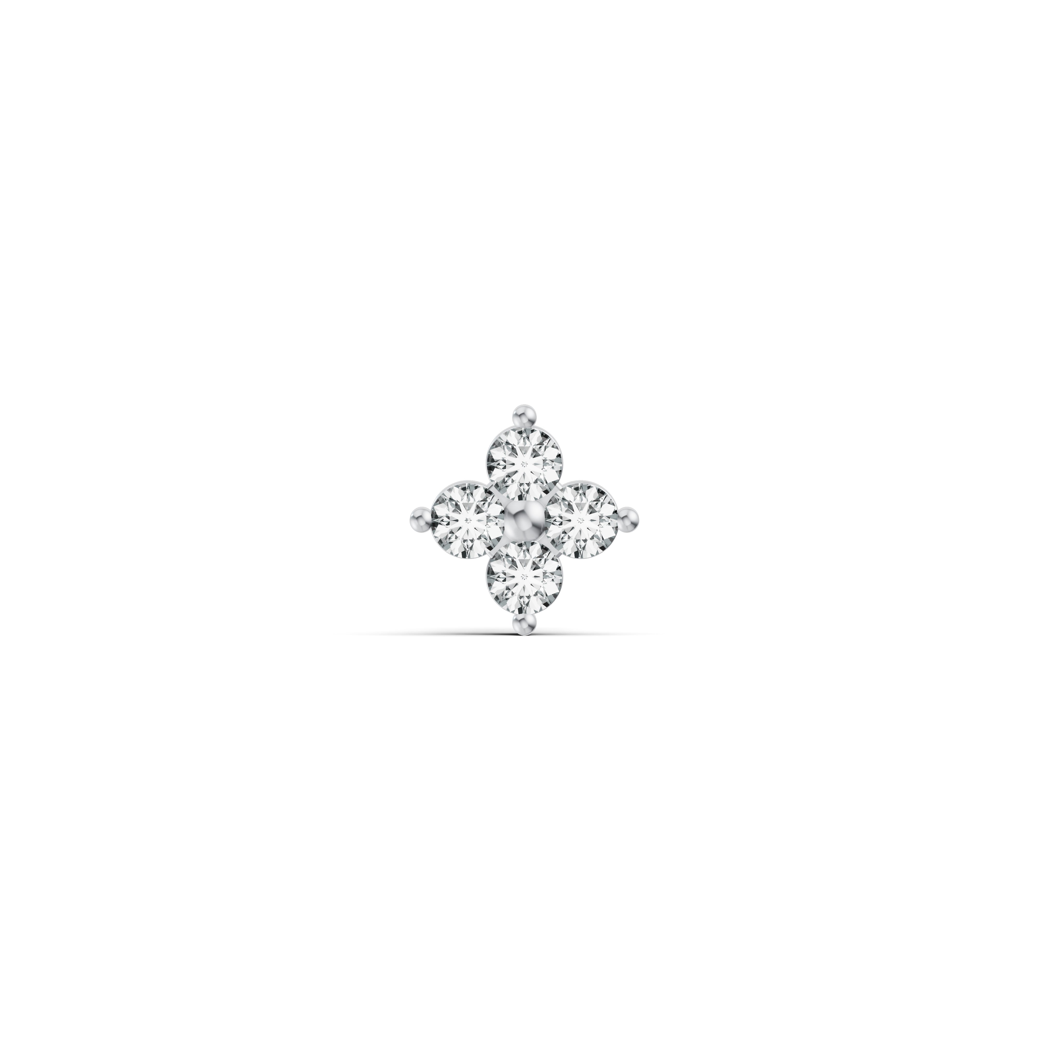 Petite Floral Diamond Nosepin