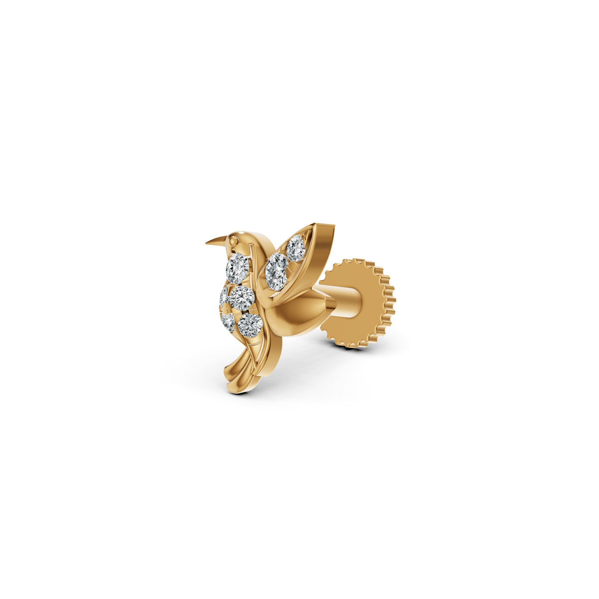 Hummingbird Diamond Nosepin