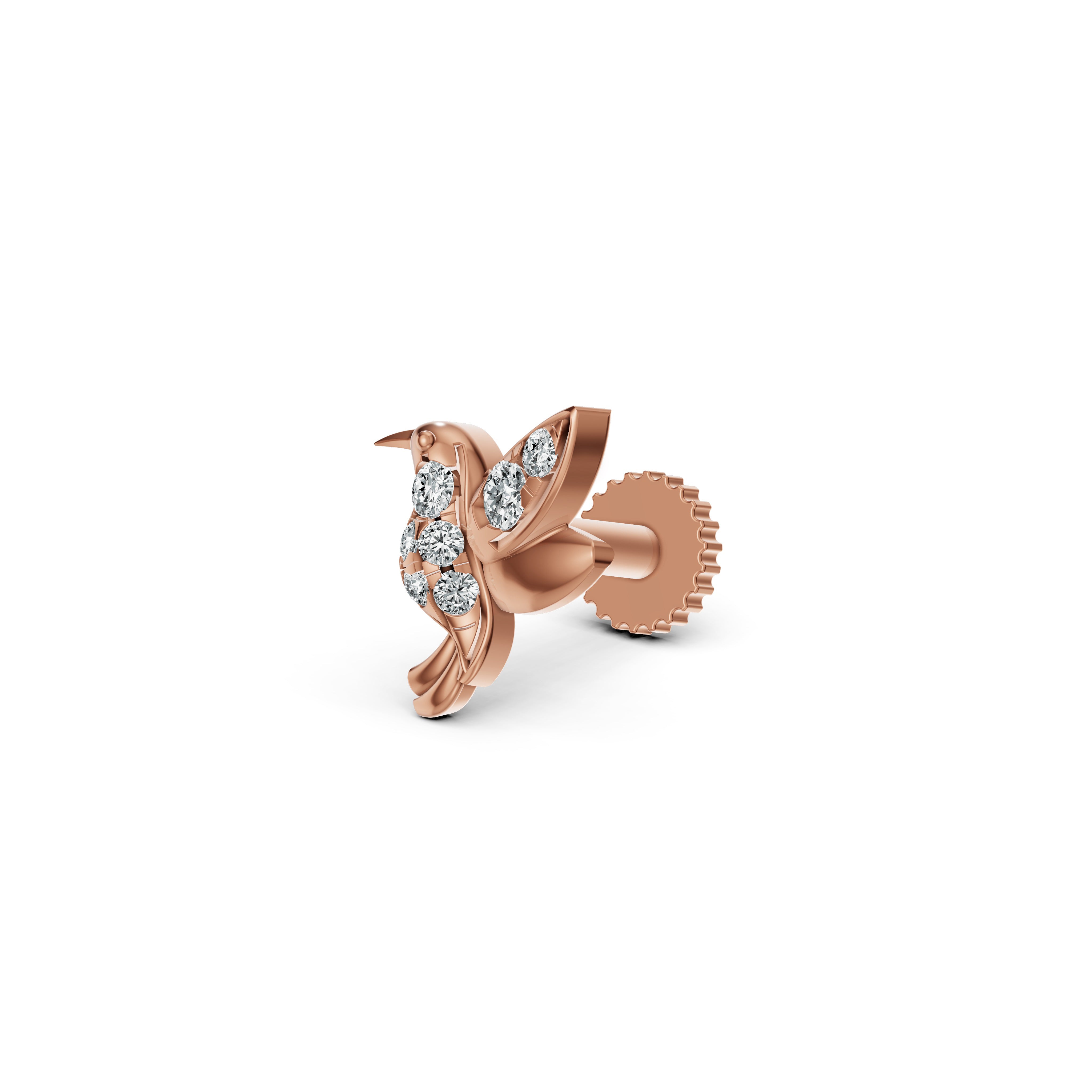 Hummingbird Diamond Nosepin