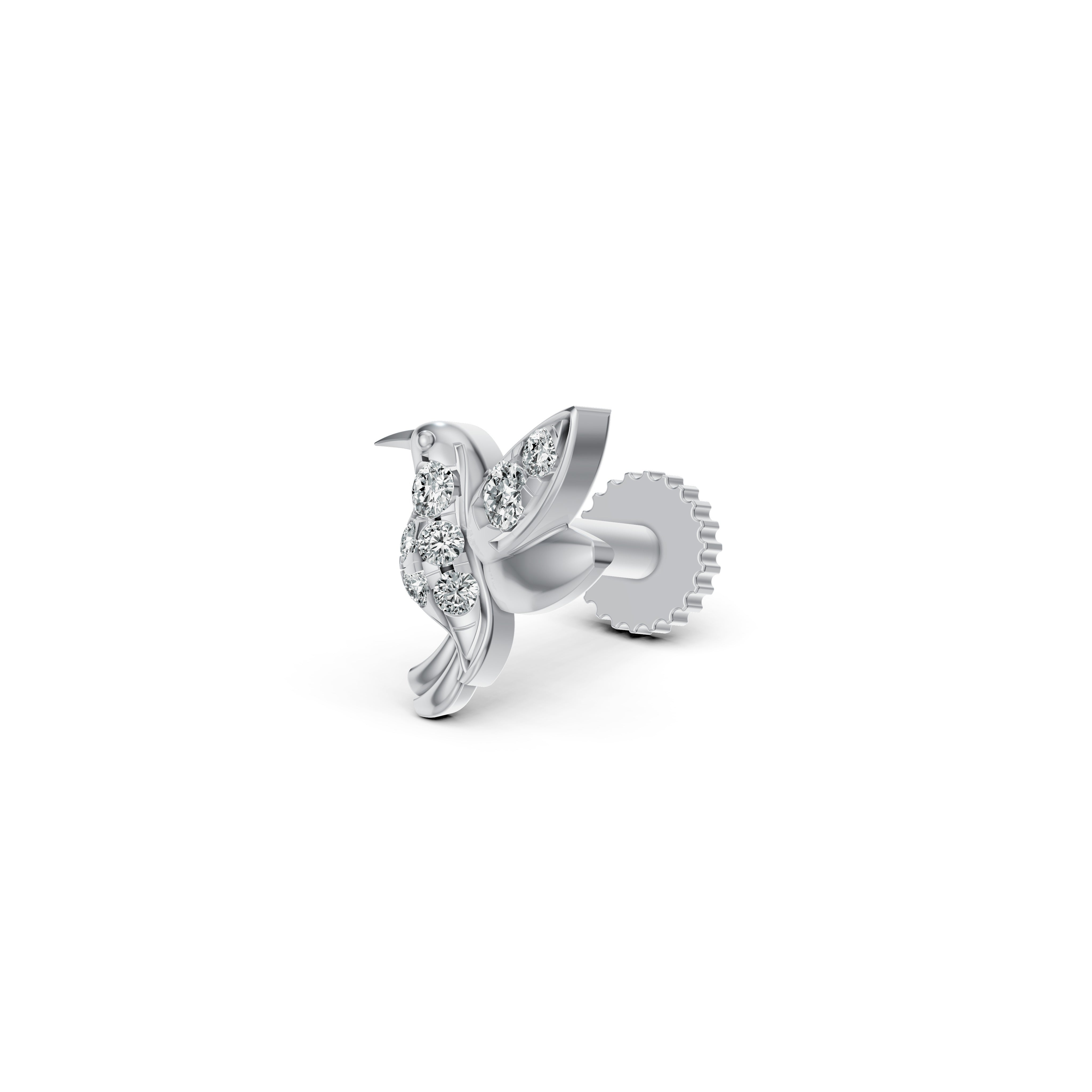 Hummingbird Diamond Nosepin