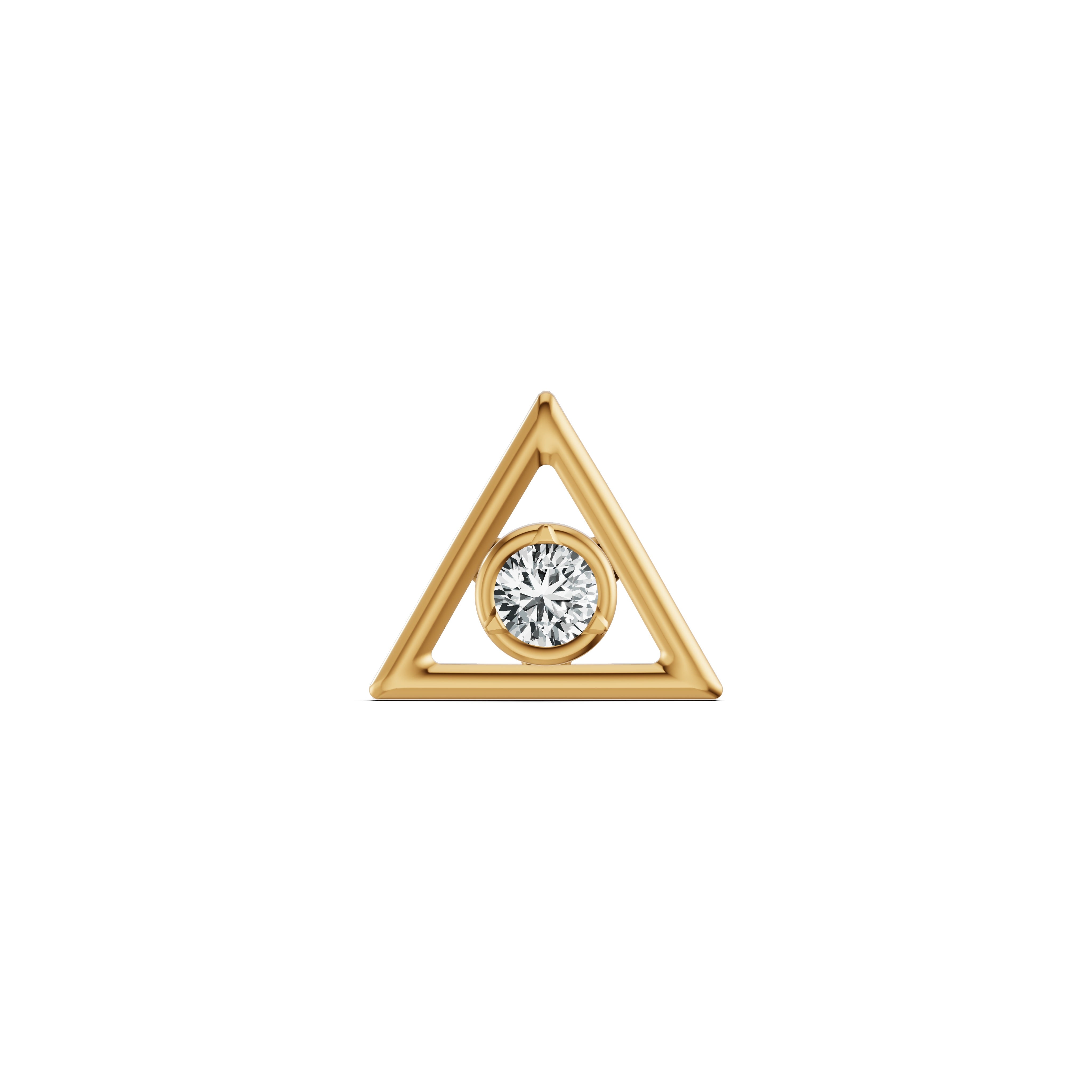Triangle Glow Diamond Nosepin