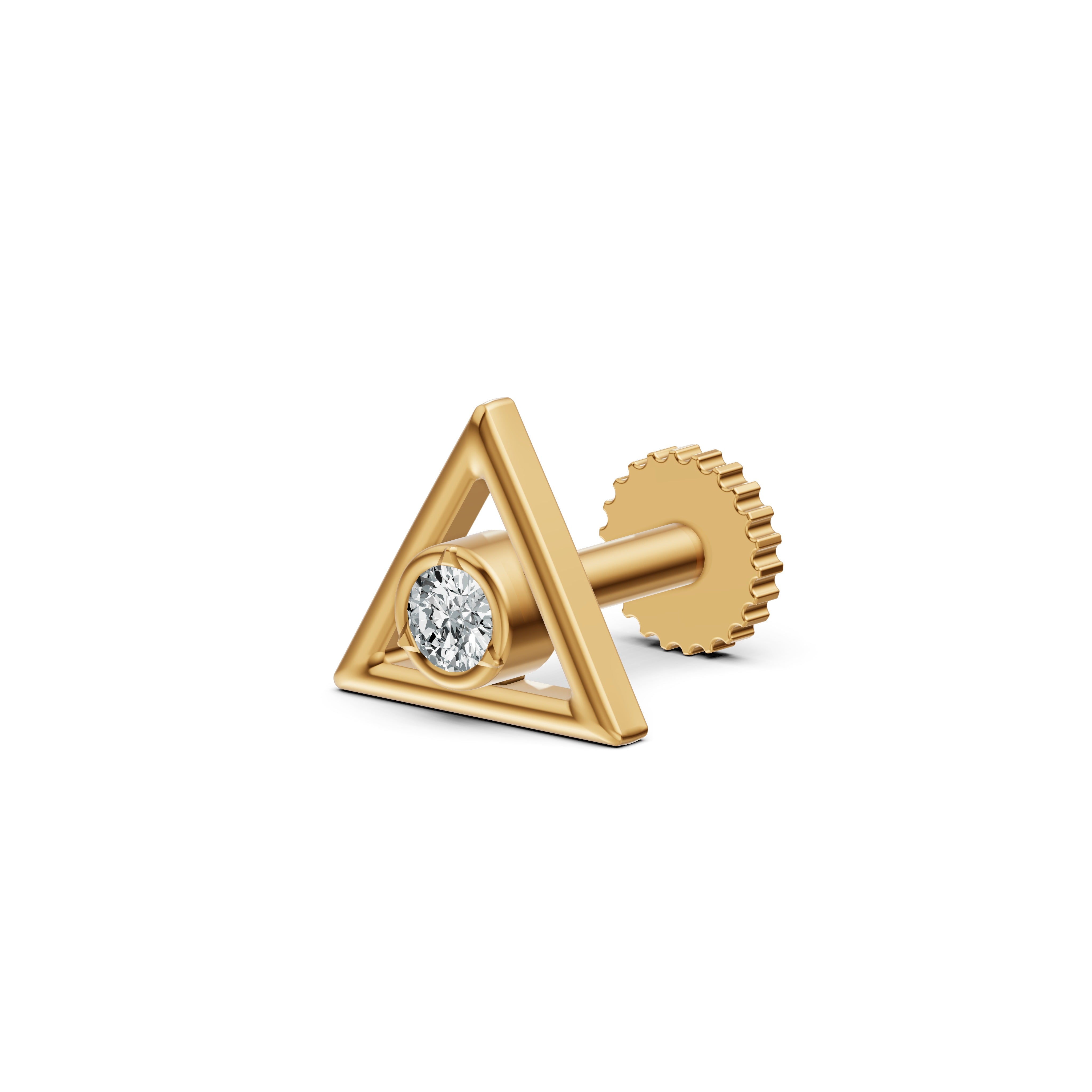 Triangle Glow Diamond Nosepin