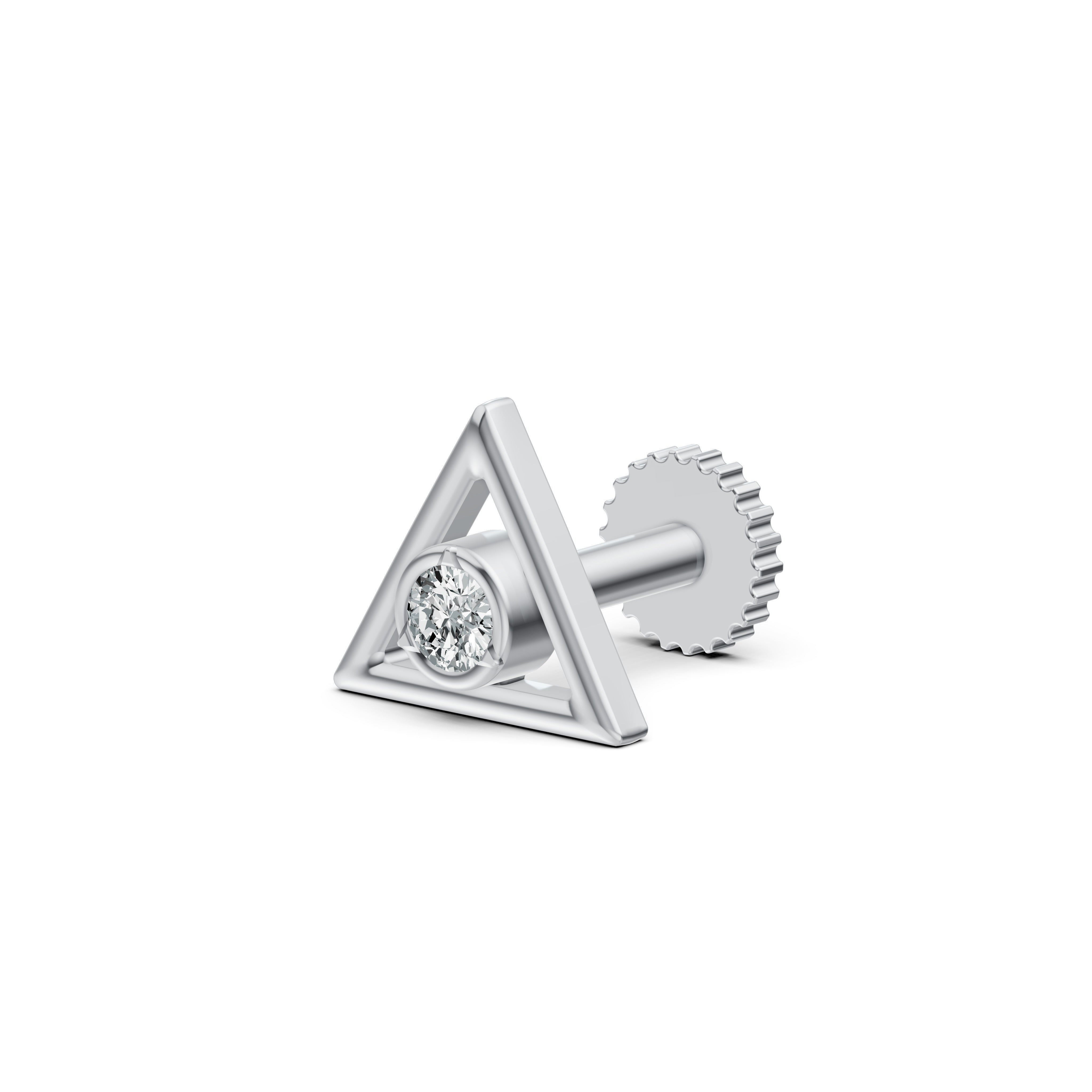 Triangle Glow Diamond Nosepin