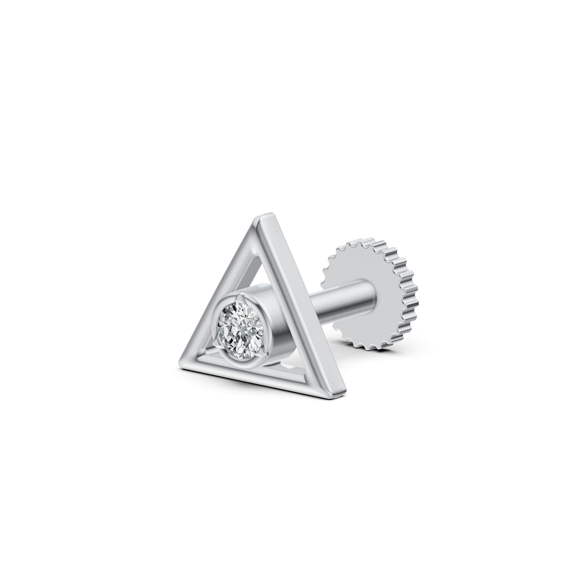 Triangle Glow Diamond Nosepin