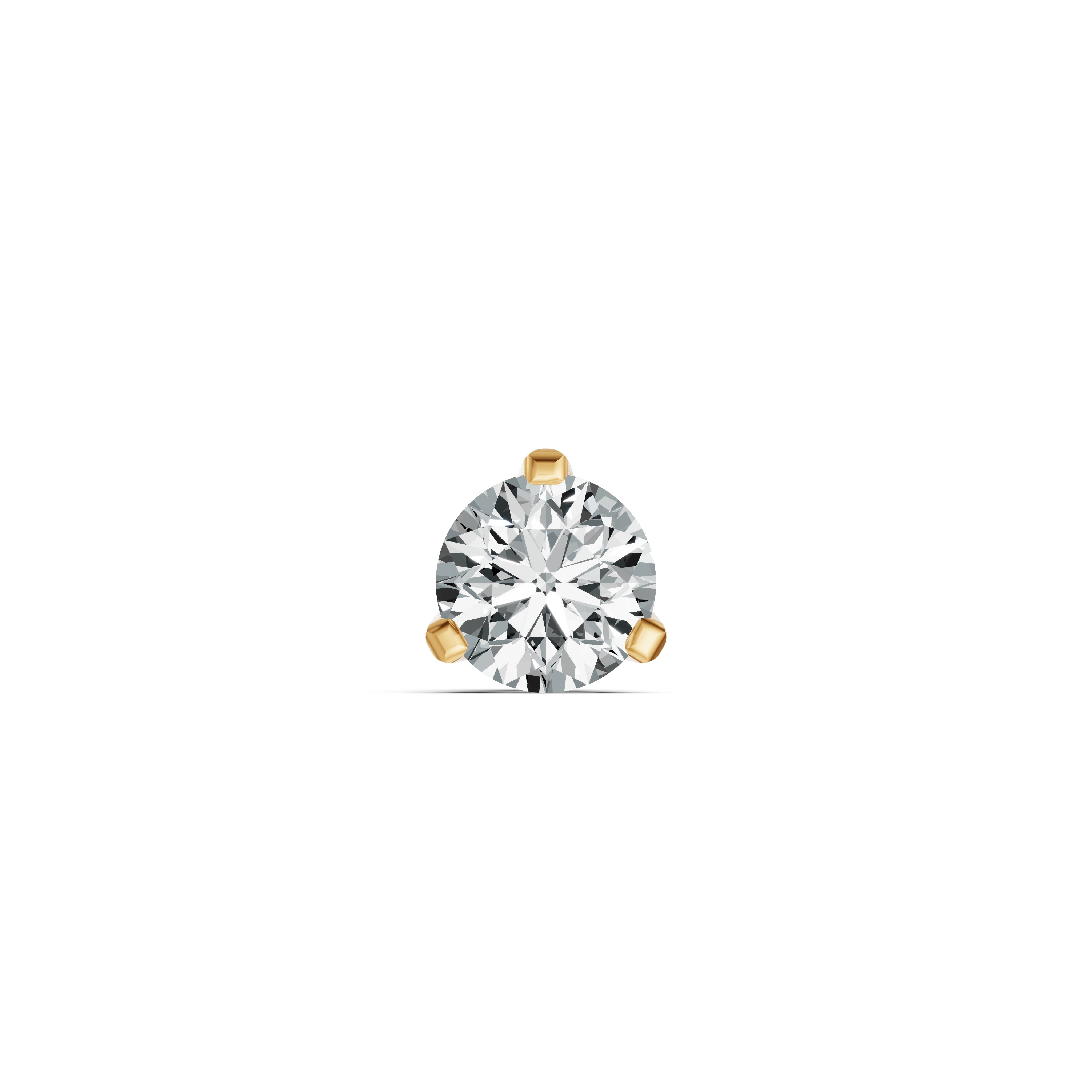 Radiant Round Diamond Nosepin