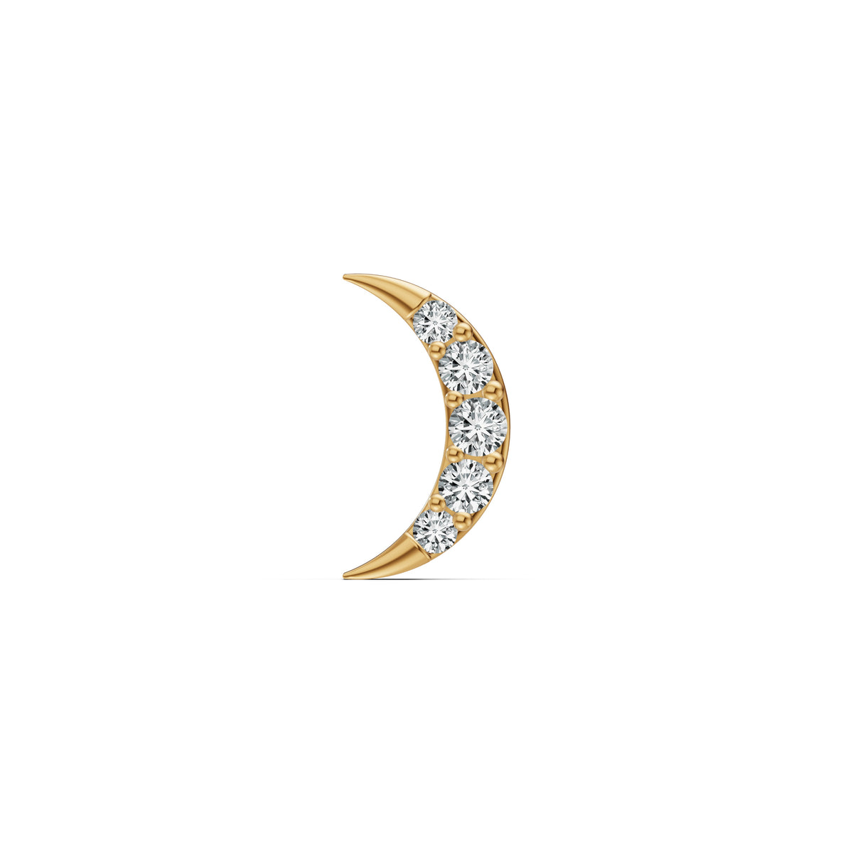 Crescent Spark Diamond Nosepin