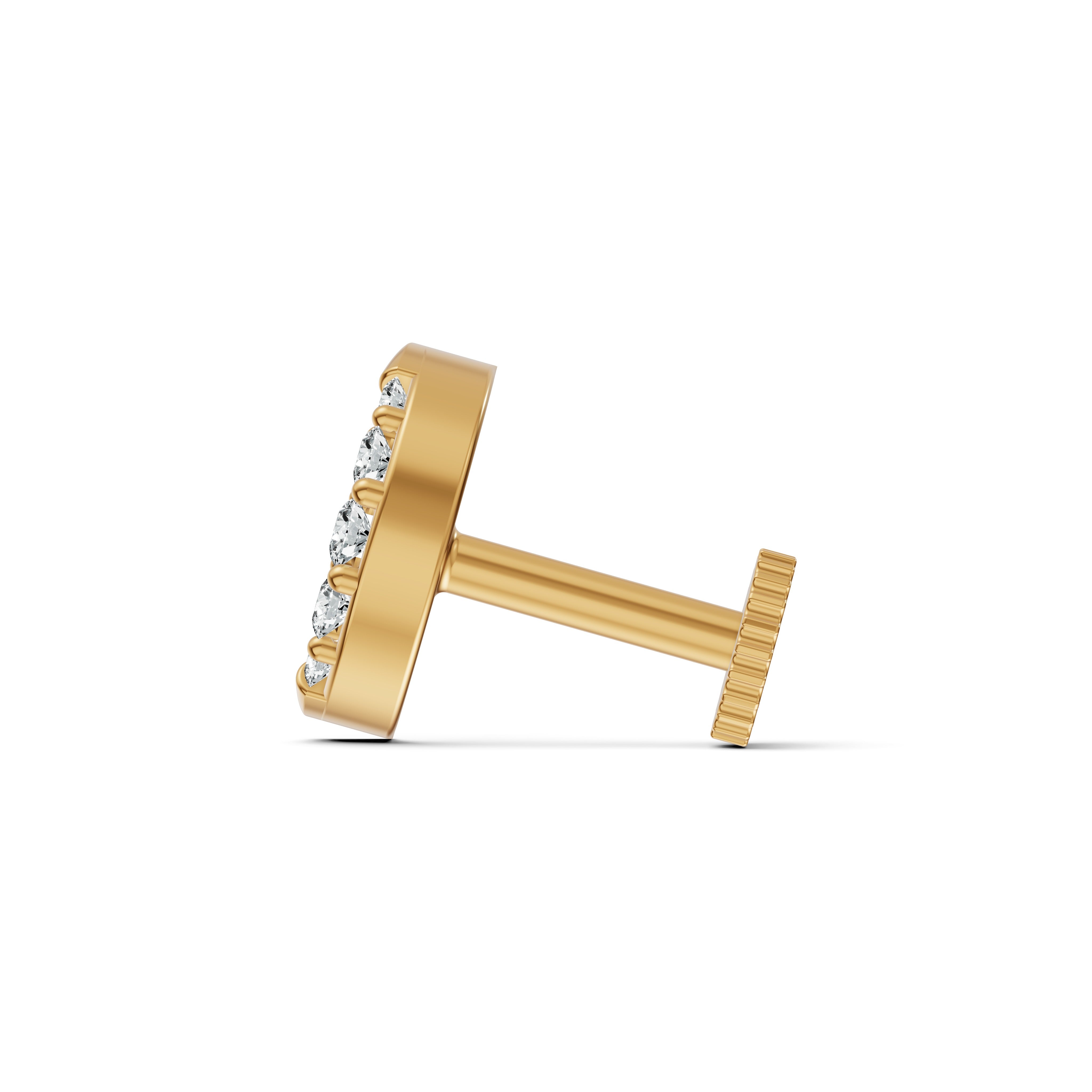 Crescent Spark Diamond Nosepin