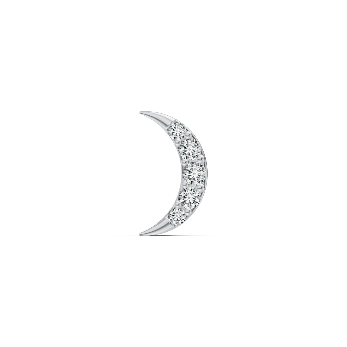 Crescent Spark Diamond Nosepin