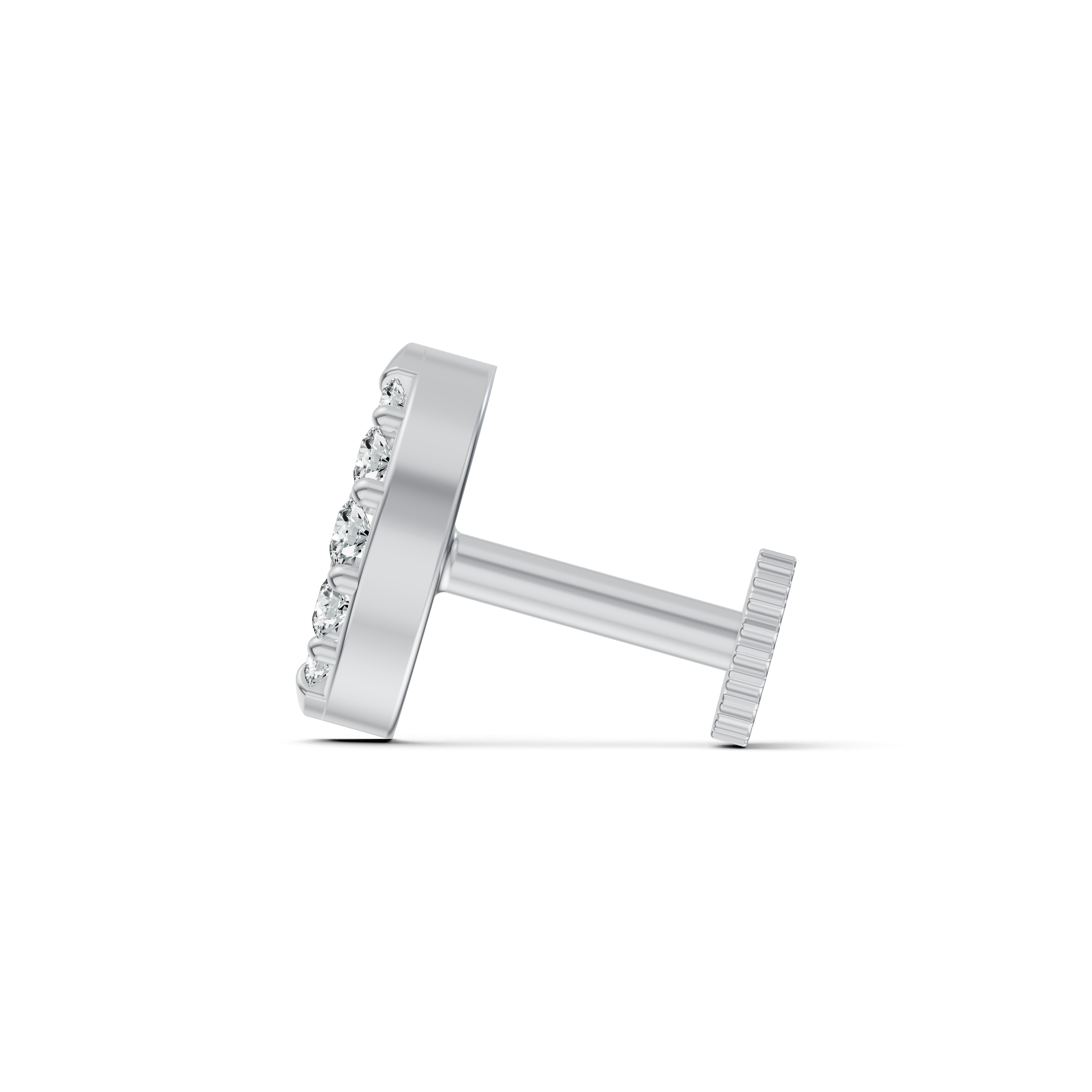 Crescent Spark Diamond Nosepin
