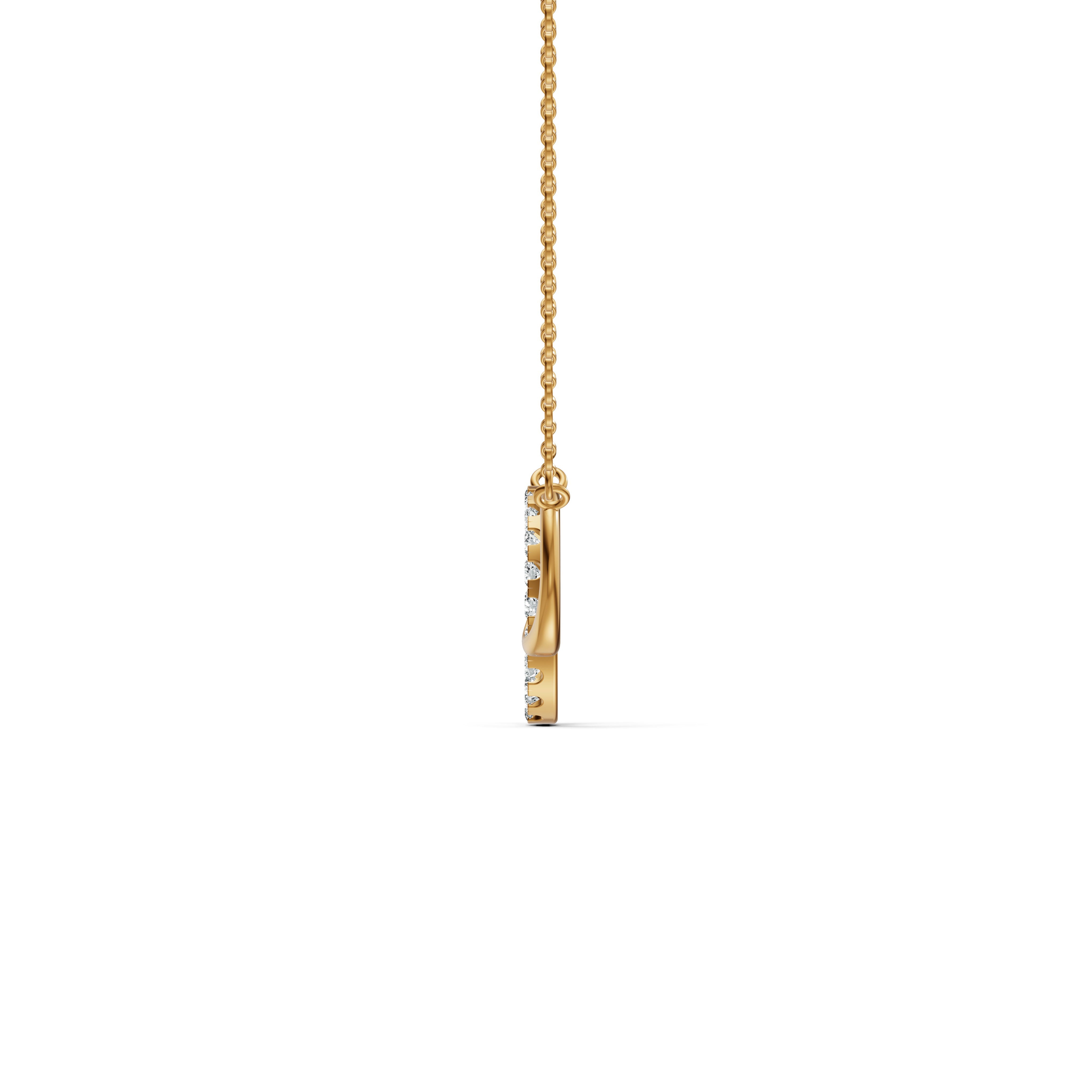 Interlinked Circles Love Diamond Pendant with Chain