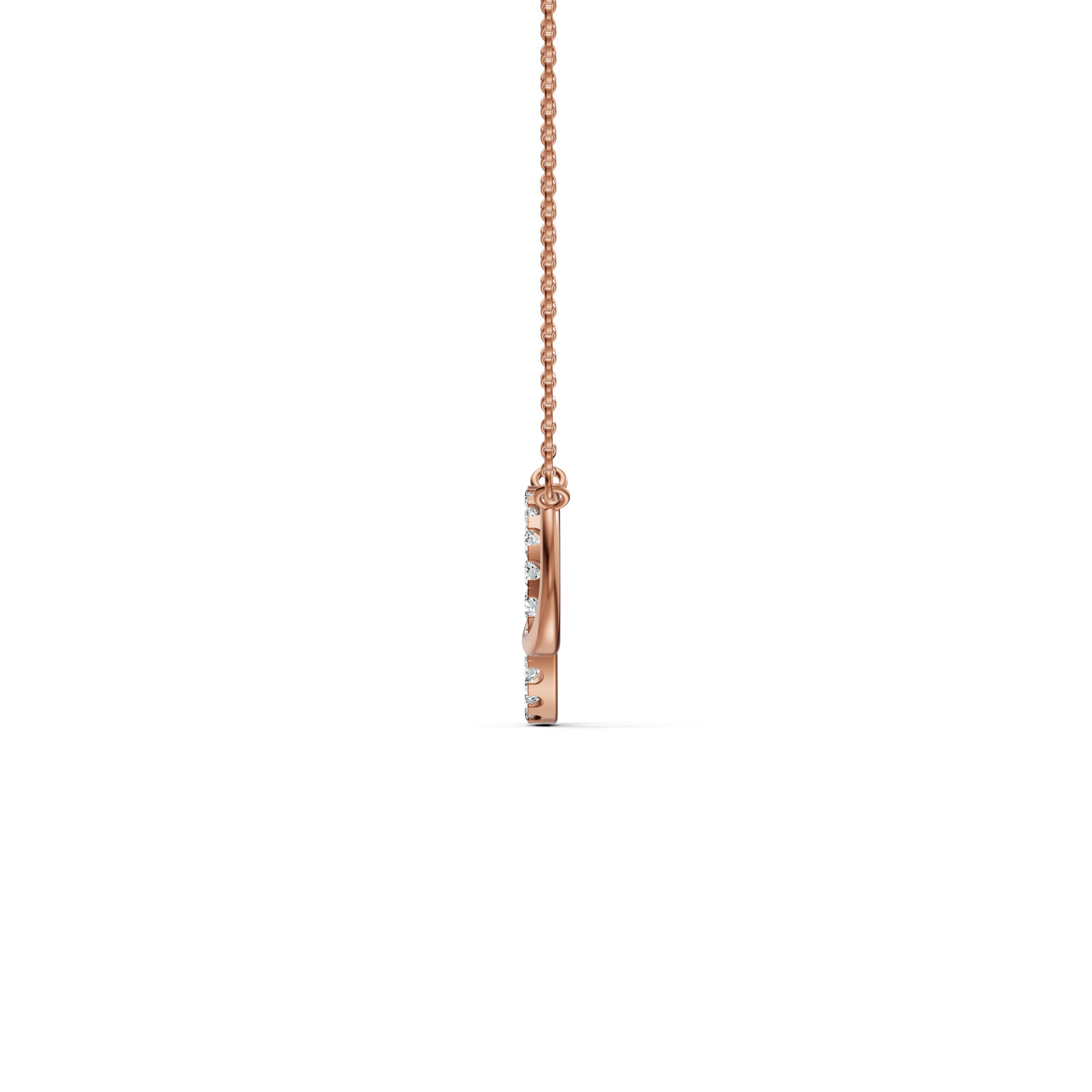 Interlinked Circles Love Diamond Pendant with Chain