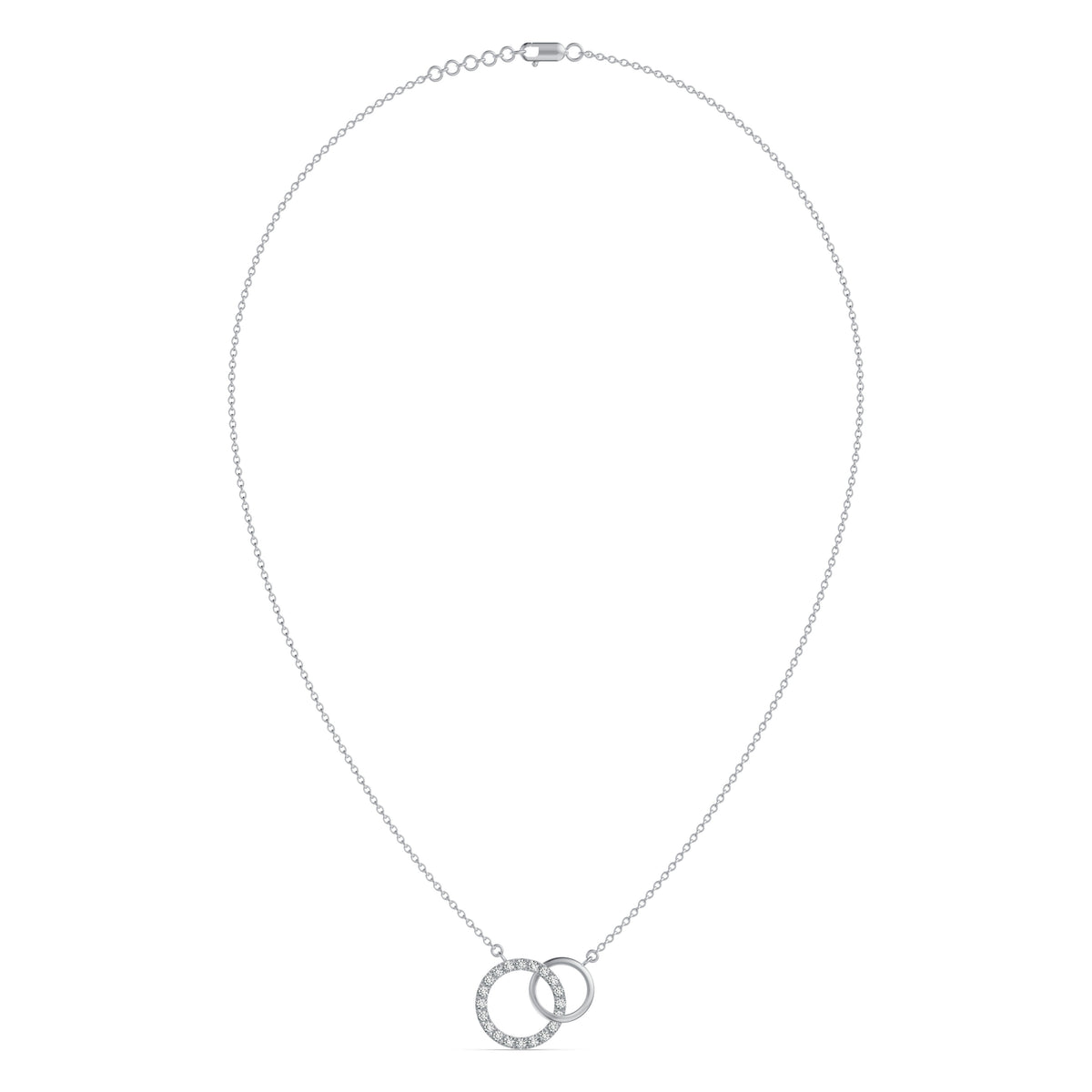 Interlinked Circles Love Diamond Pendant with Chain