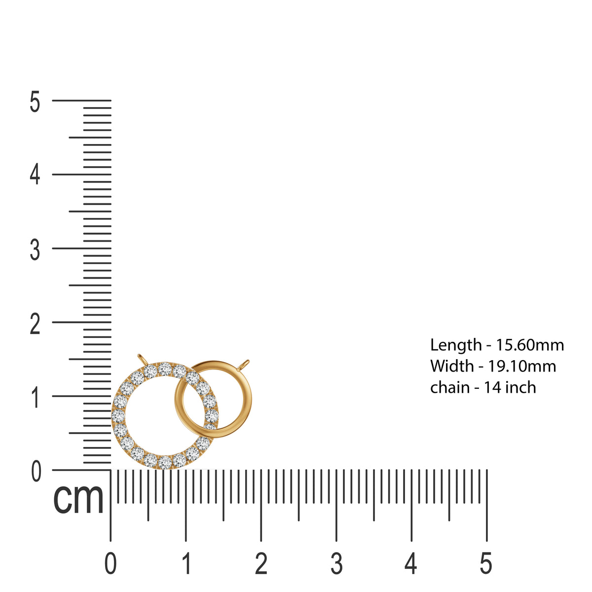 Interlinked Circles Love Diamond Pendant with Chain