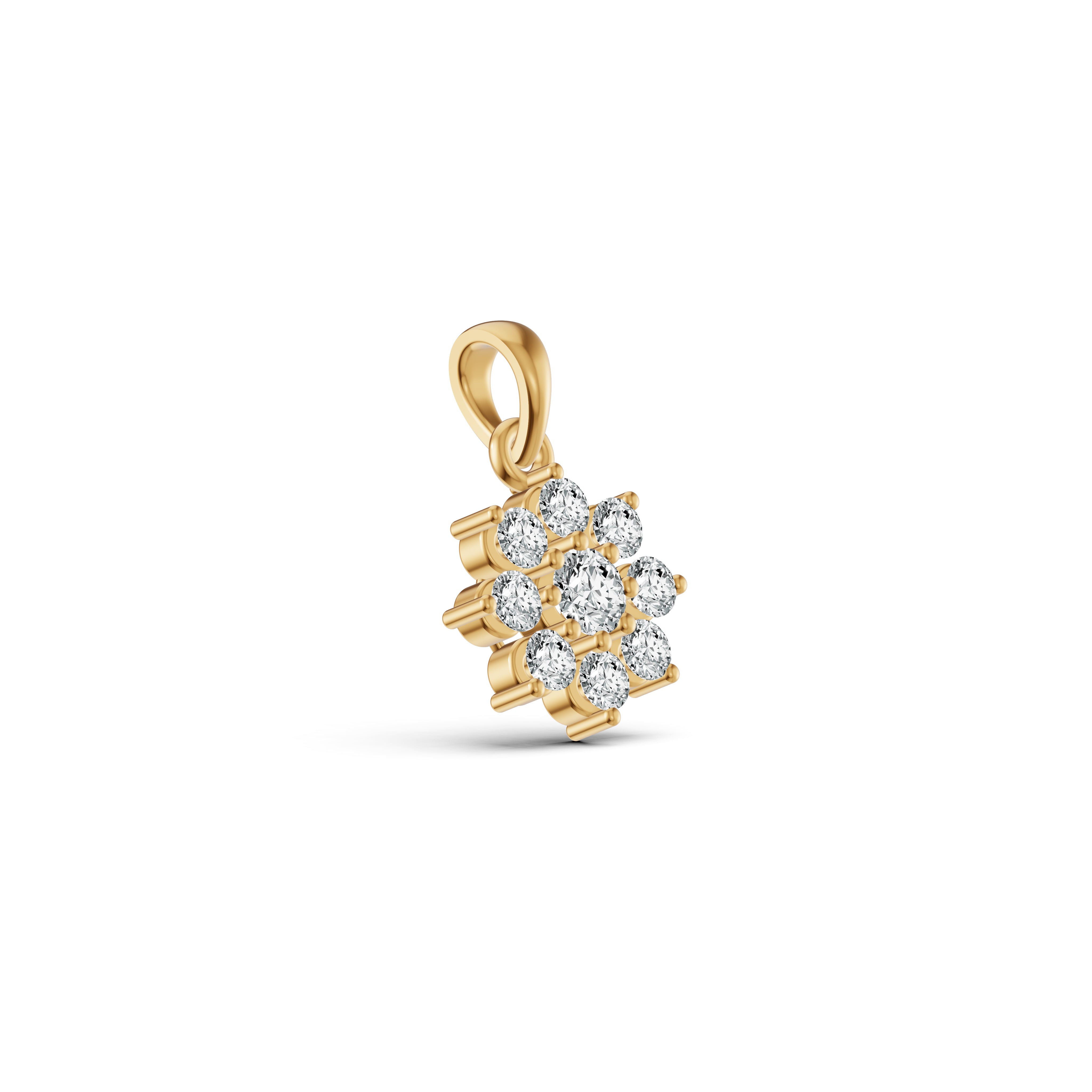Floral Cluster Diamond Pendant