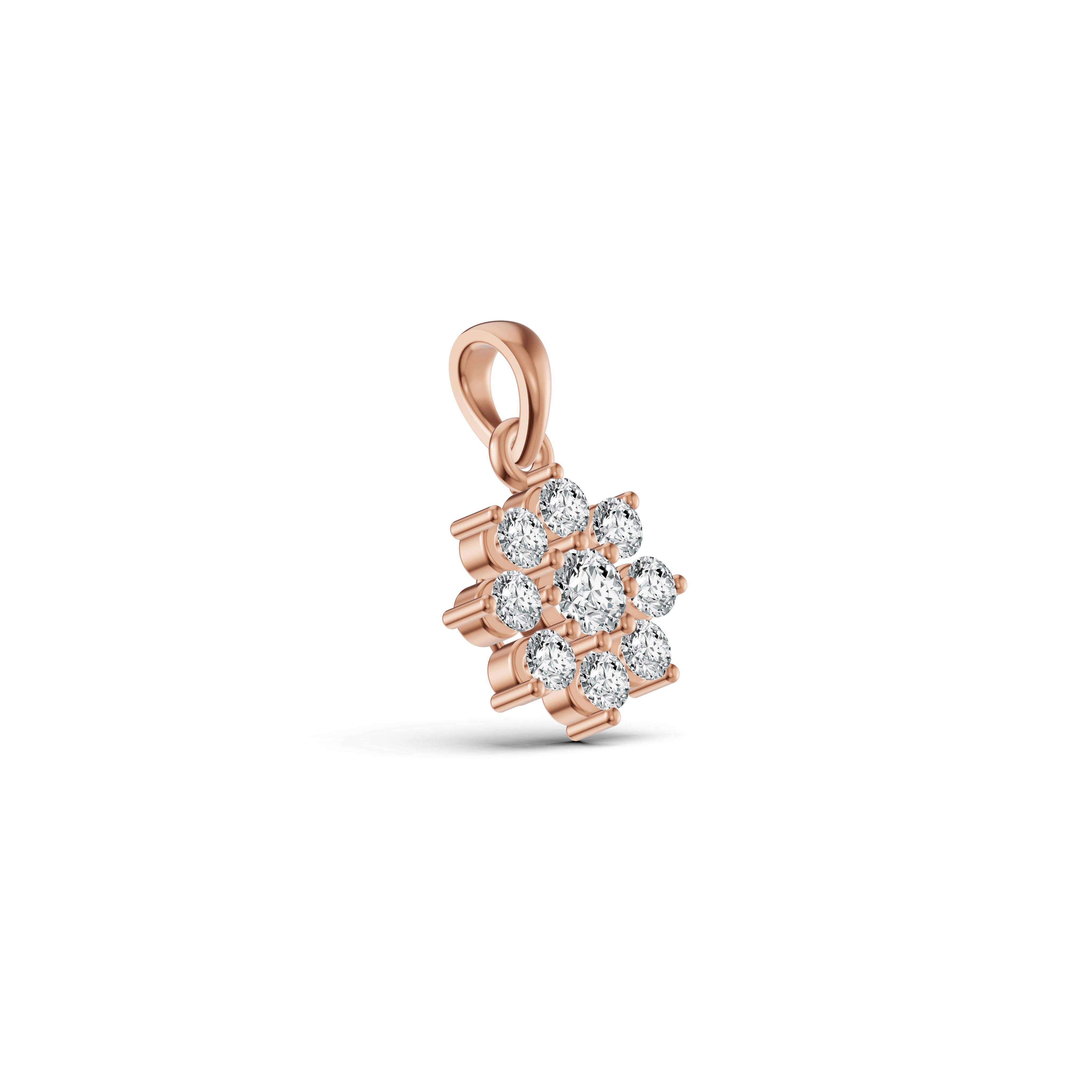 Floral Cluster Diamond Pendant