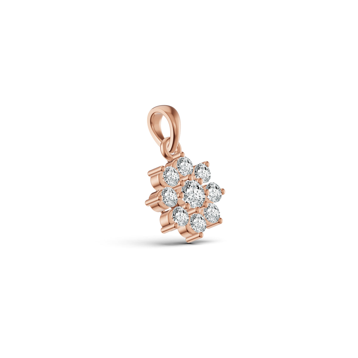 Floral Cluster Diamond Pendant