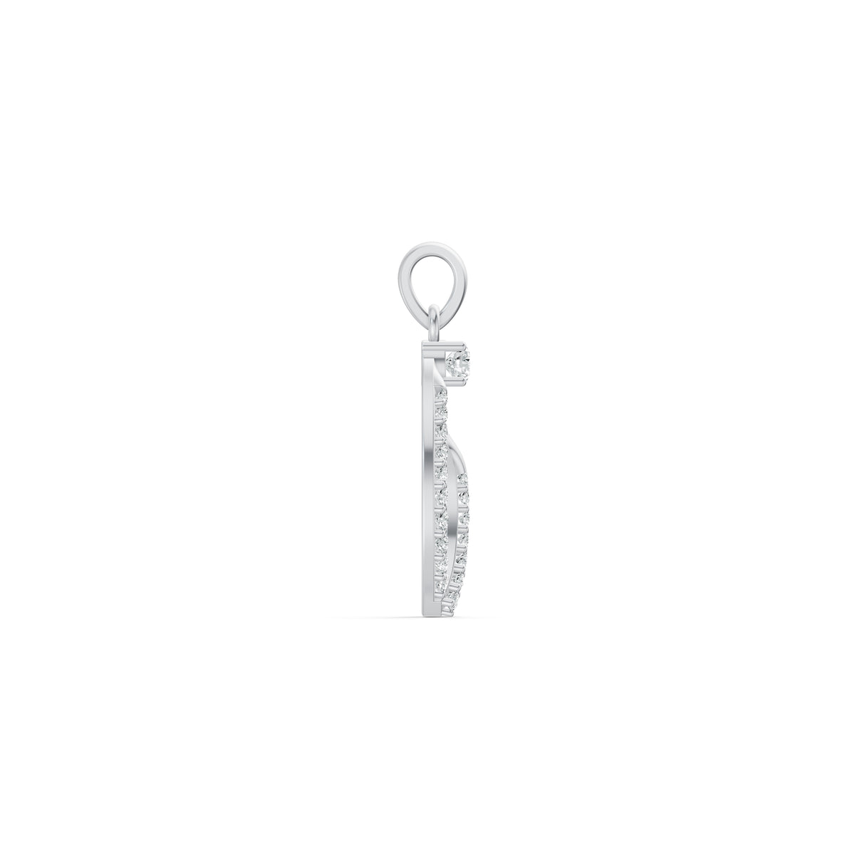 Crescent Curve Diamond Pendant