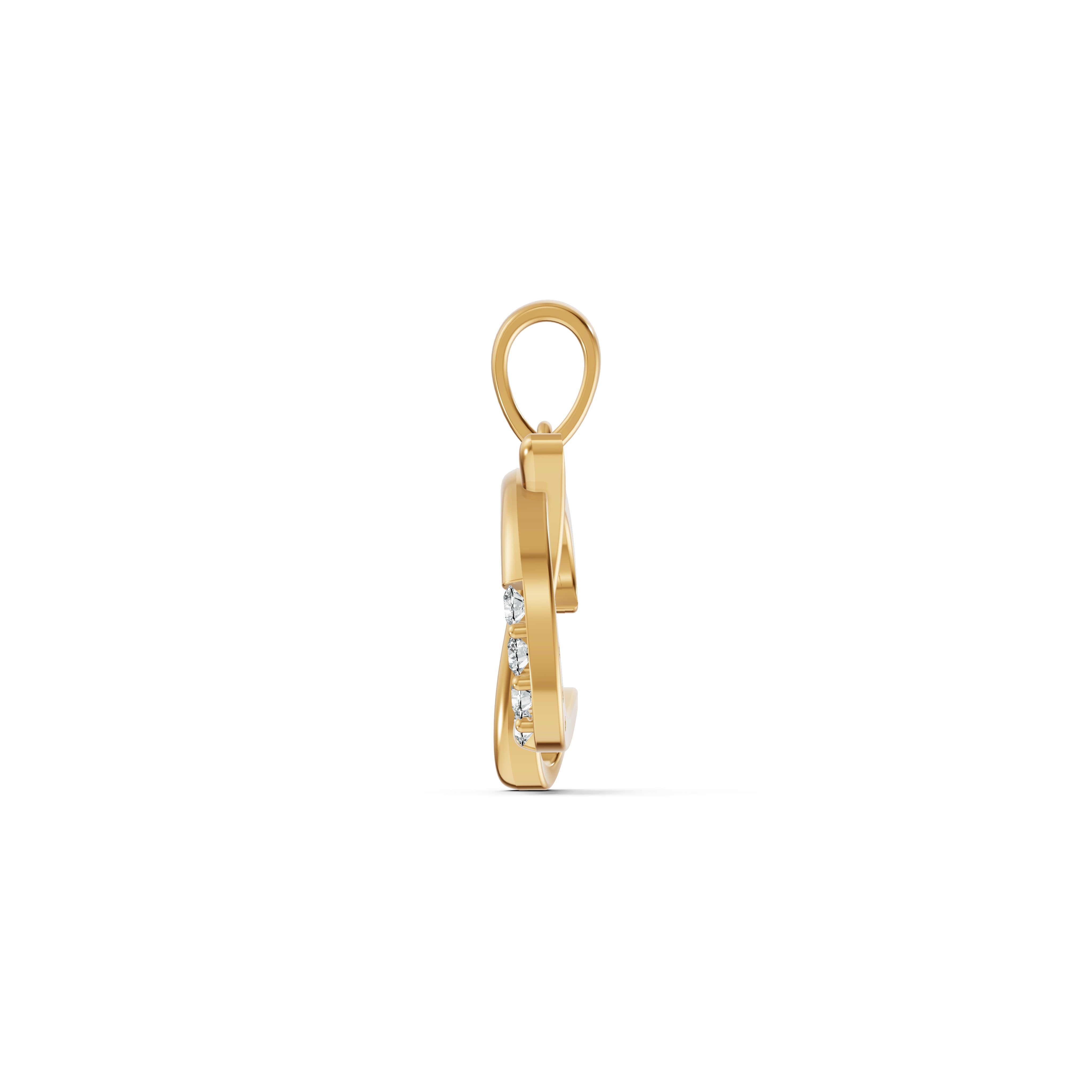 Radiant Initial D Diamond Pendant