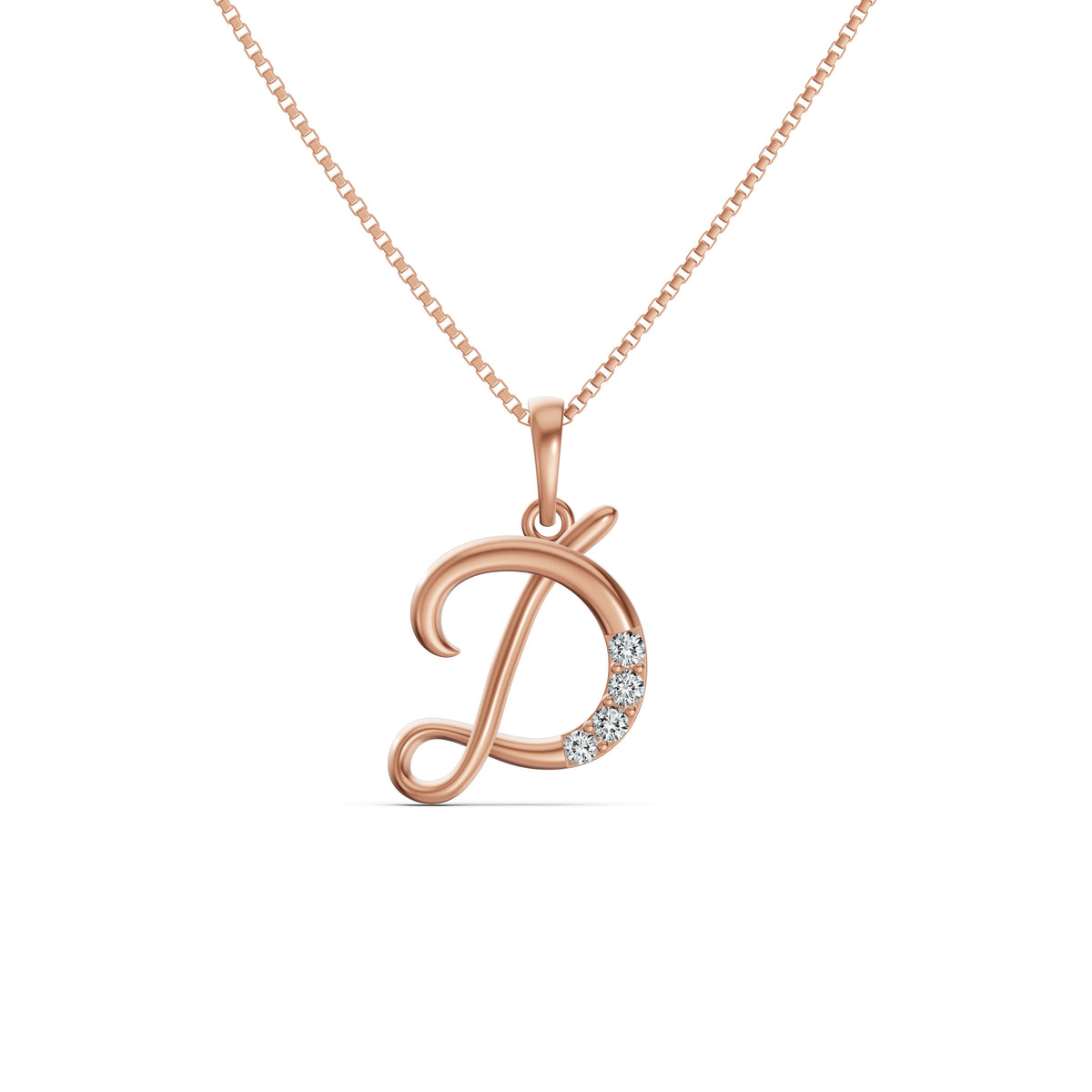 Radiant Initial D Diamond Pendant