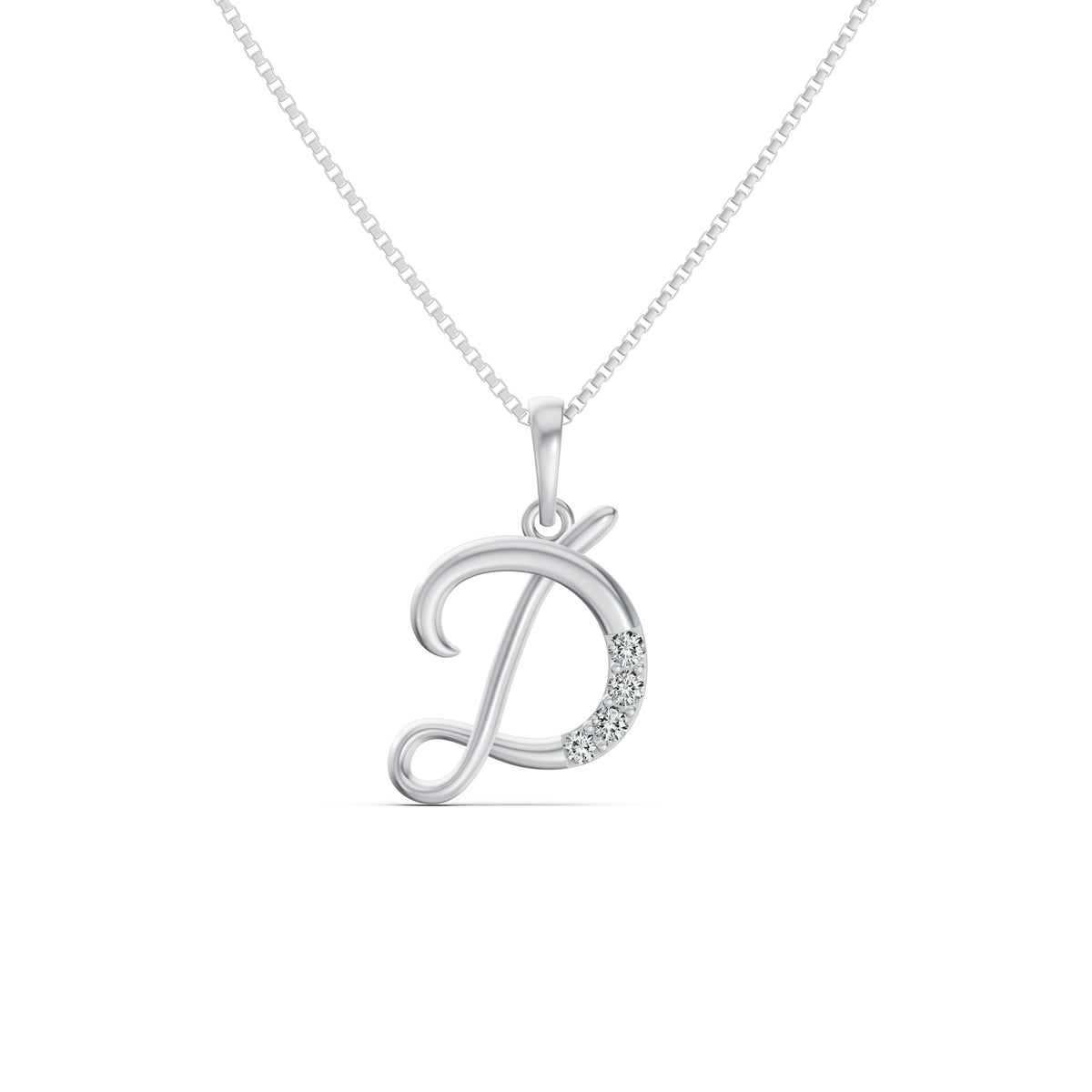 Radiant Initial D Diamond Pendant