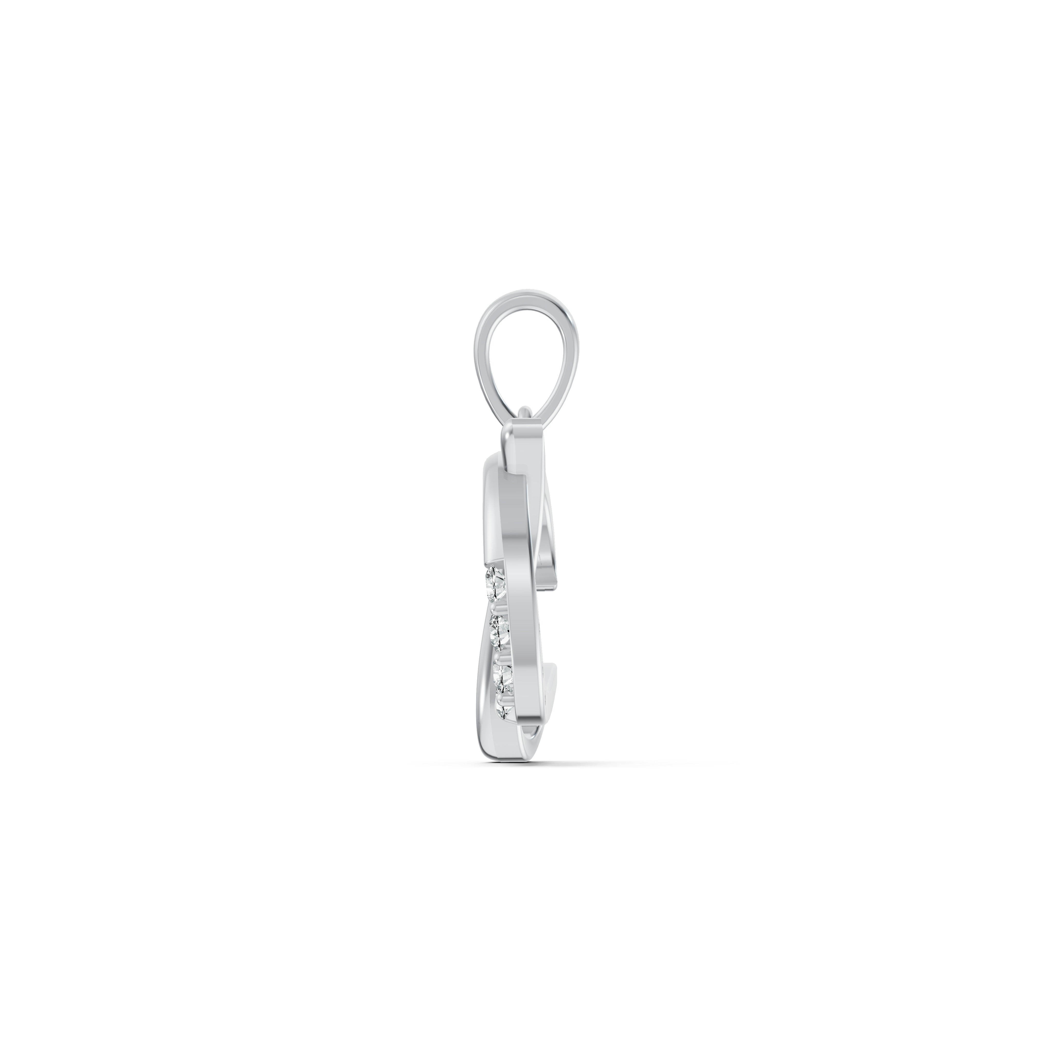 Radiant Initial D Diamond Pendant