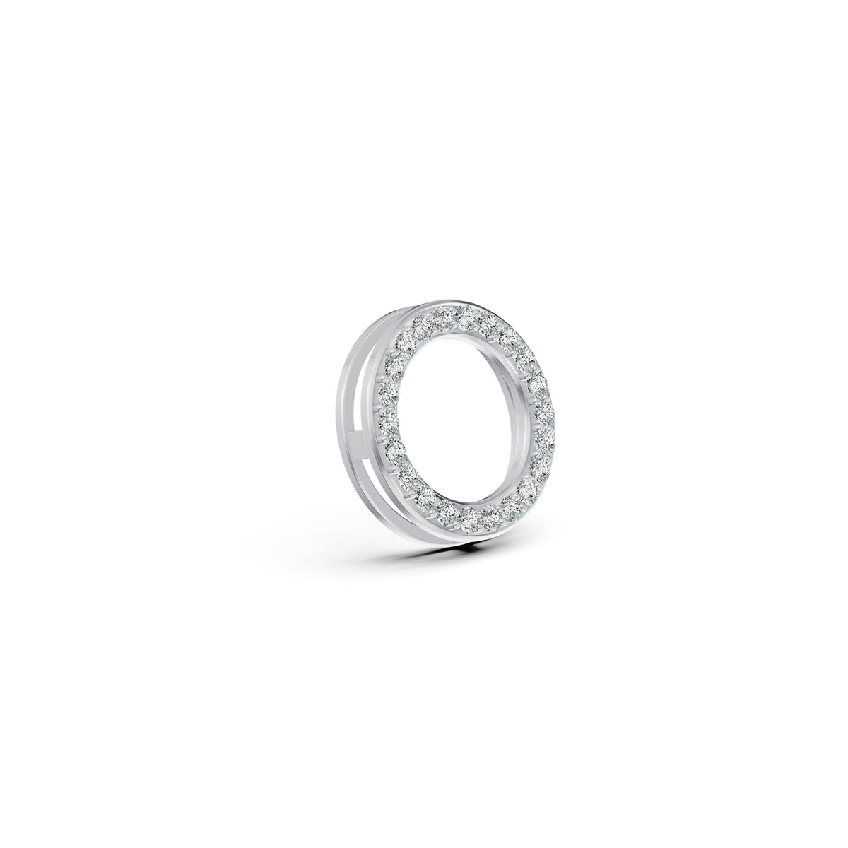 Lucky Circle Hoop Diamond Pendant