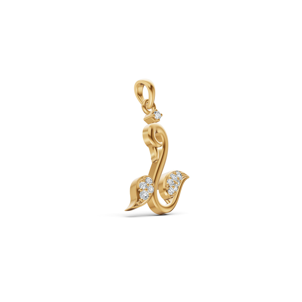 Graceful Swan Diamond Pendant