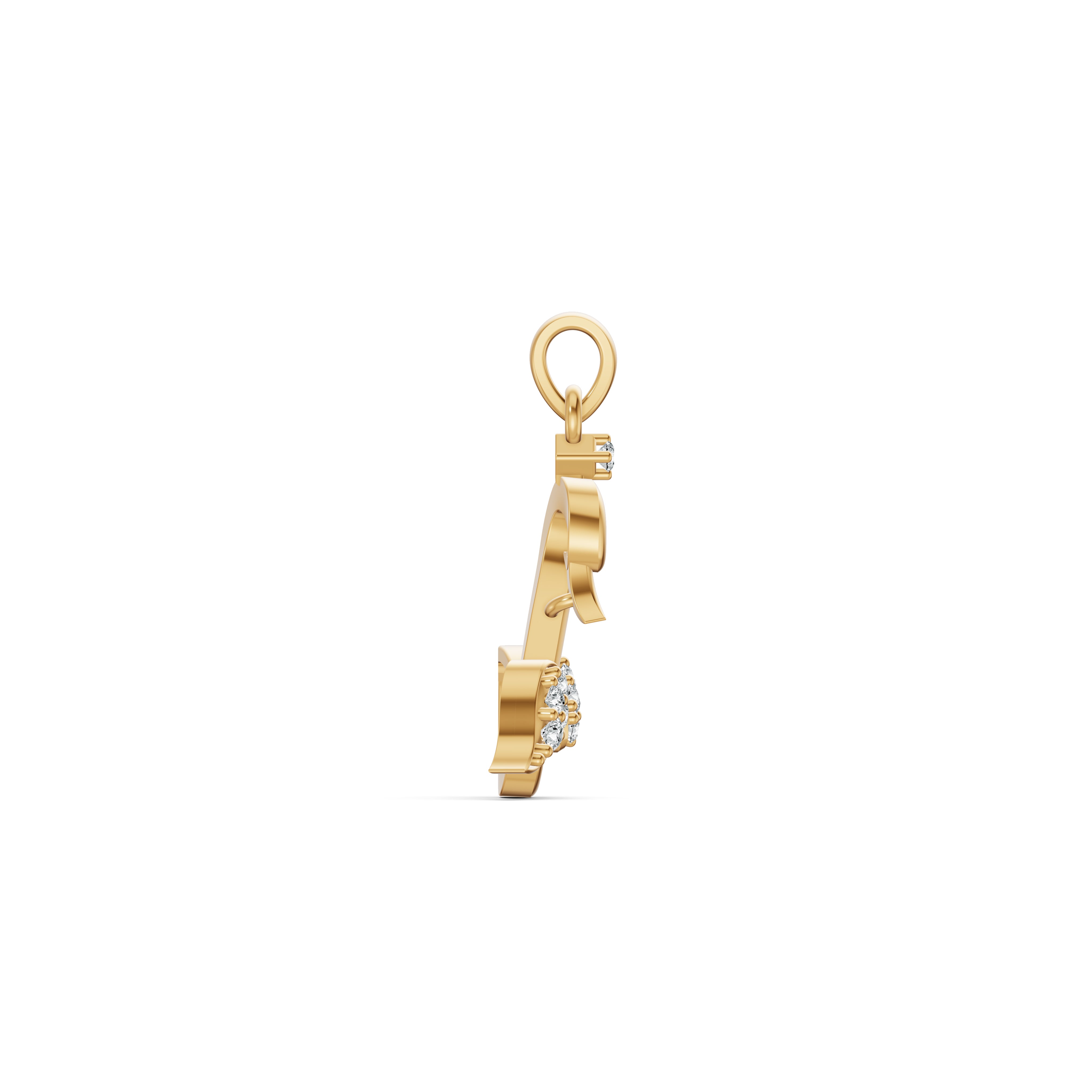 Graceful Swan Diamond Pendant