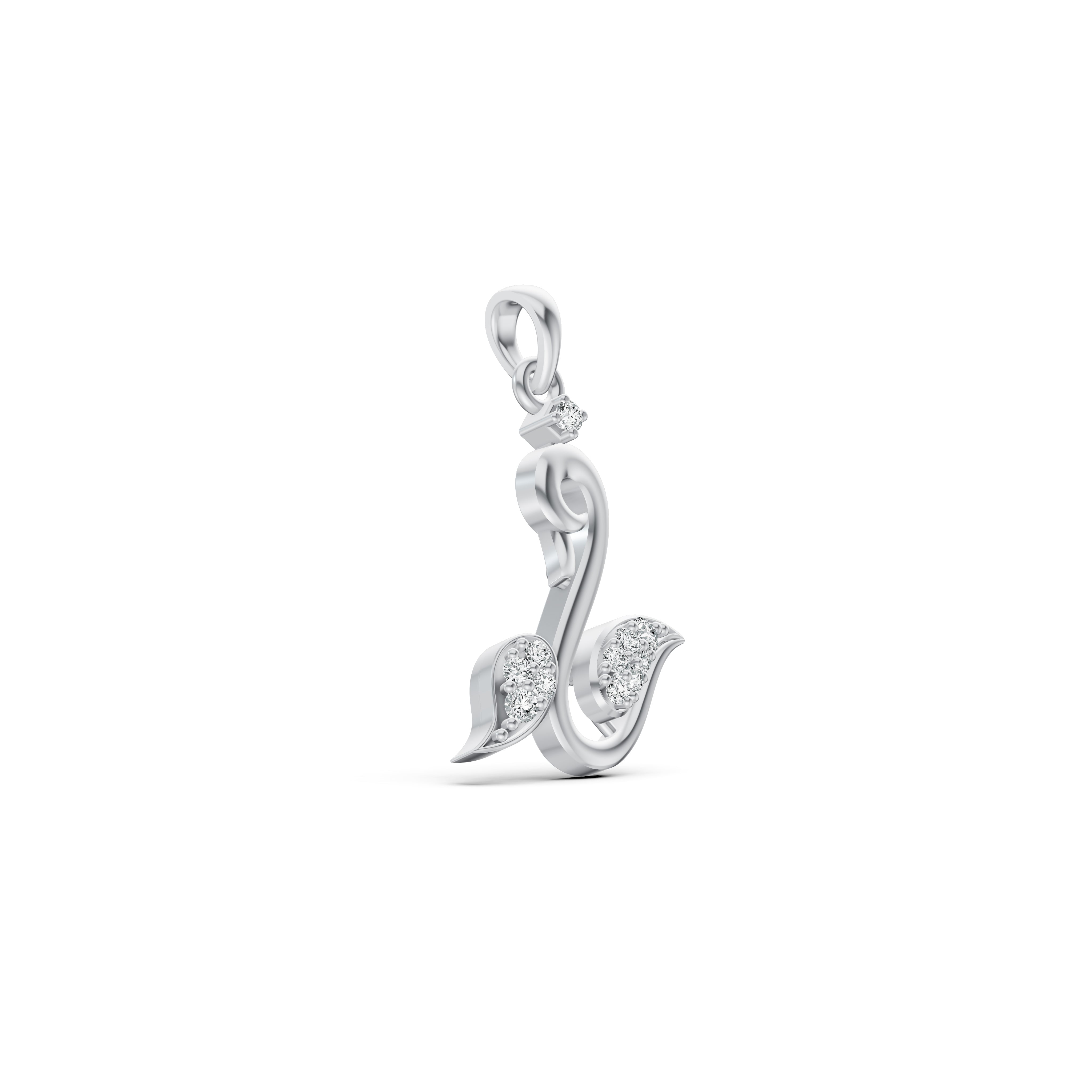 Graceful Swan Diamond Pendant