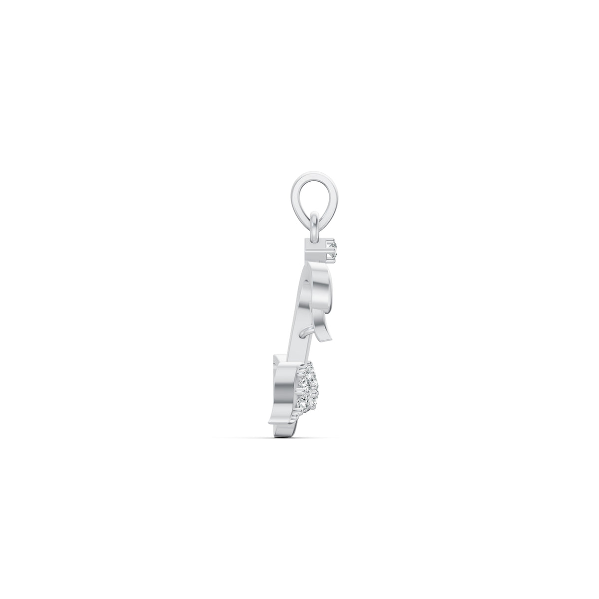 Graceful Swan Diamond Pendant