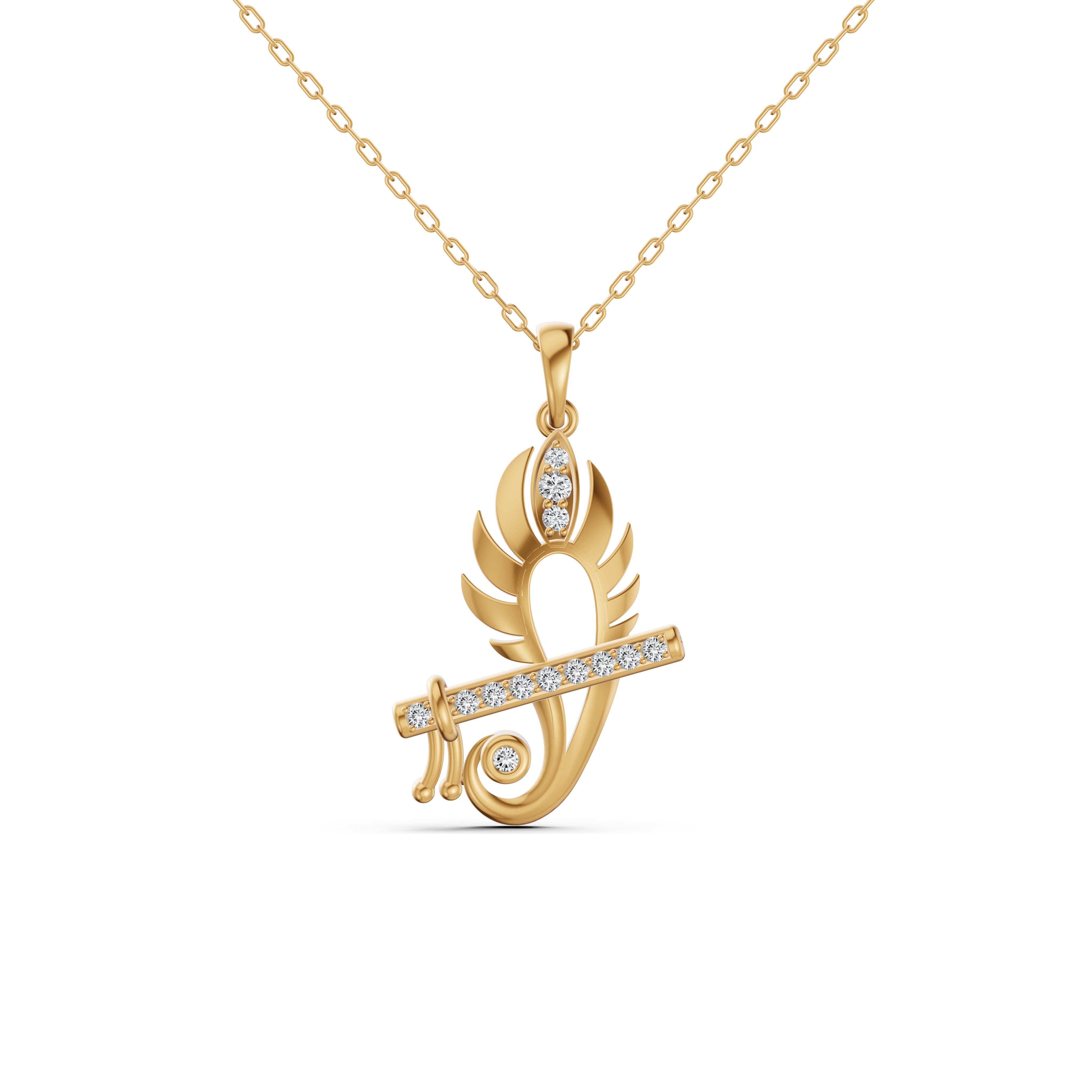 Krishna's Grace Diamond Pendant