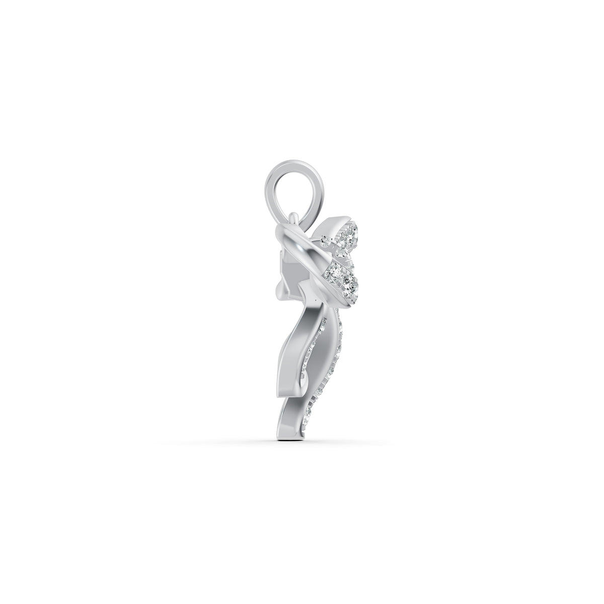 Ribbon Bow Diamond Pendant