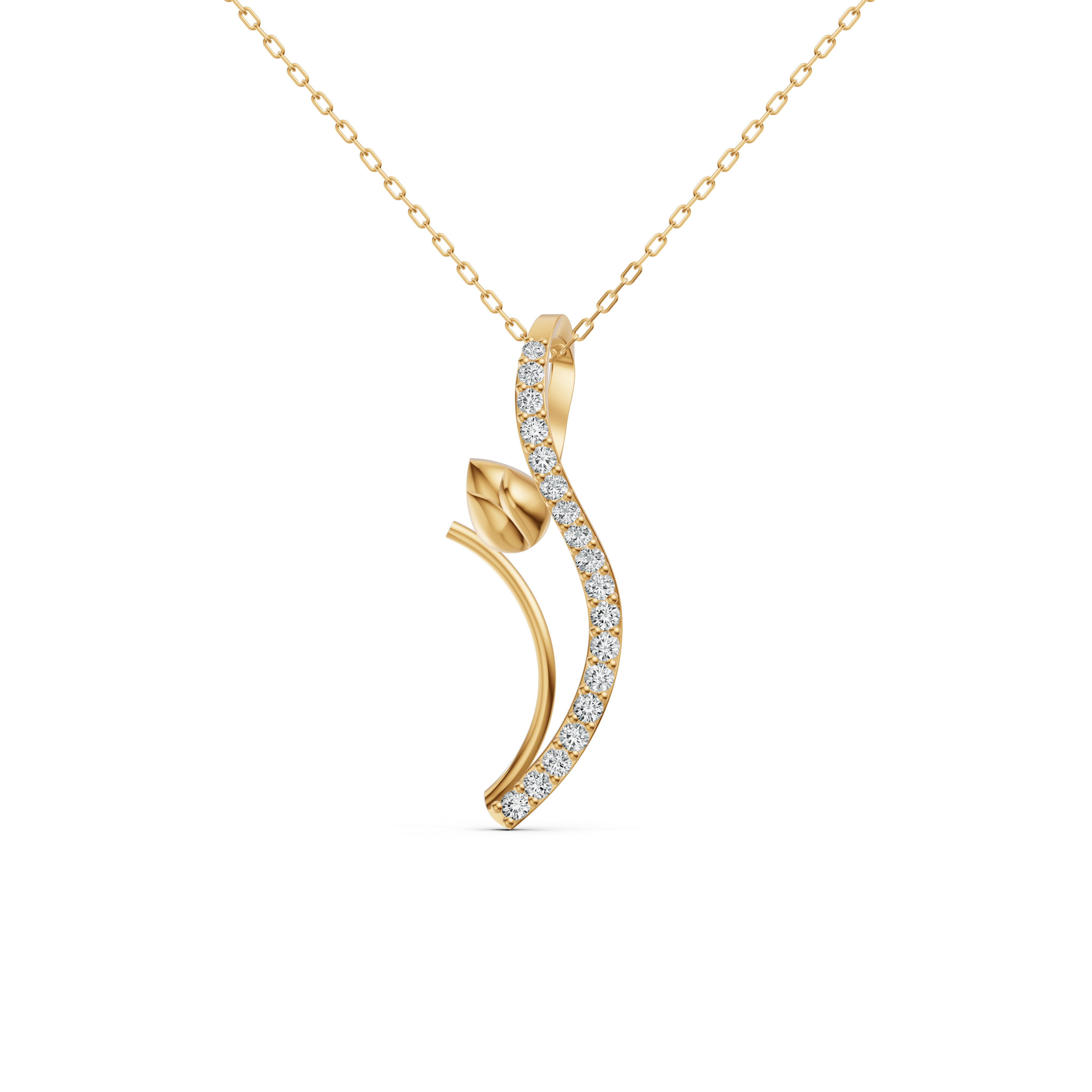 Serene Swirl Diamond Pendant