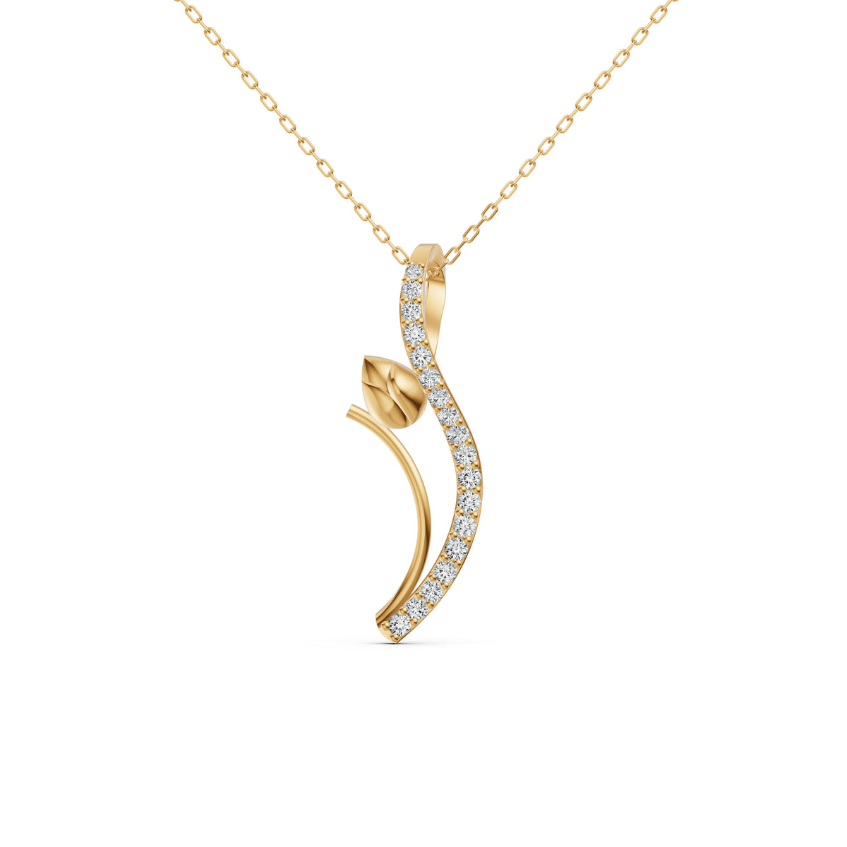 Serene Swirl Diamond Pendant