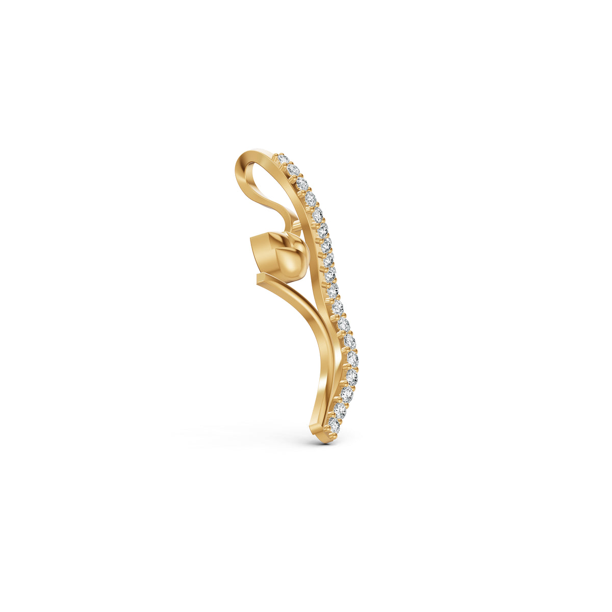 Serene Swirl Diamond Pendant