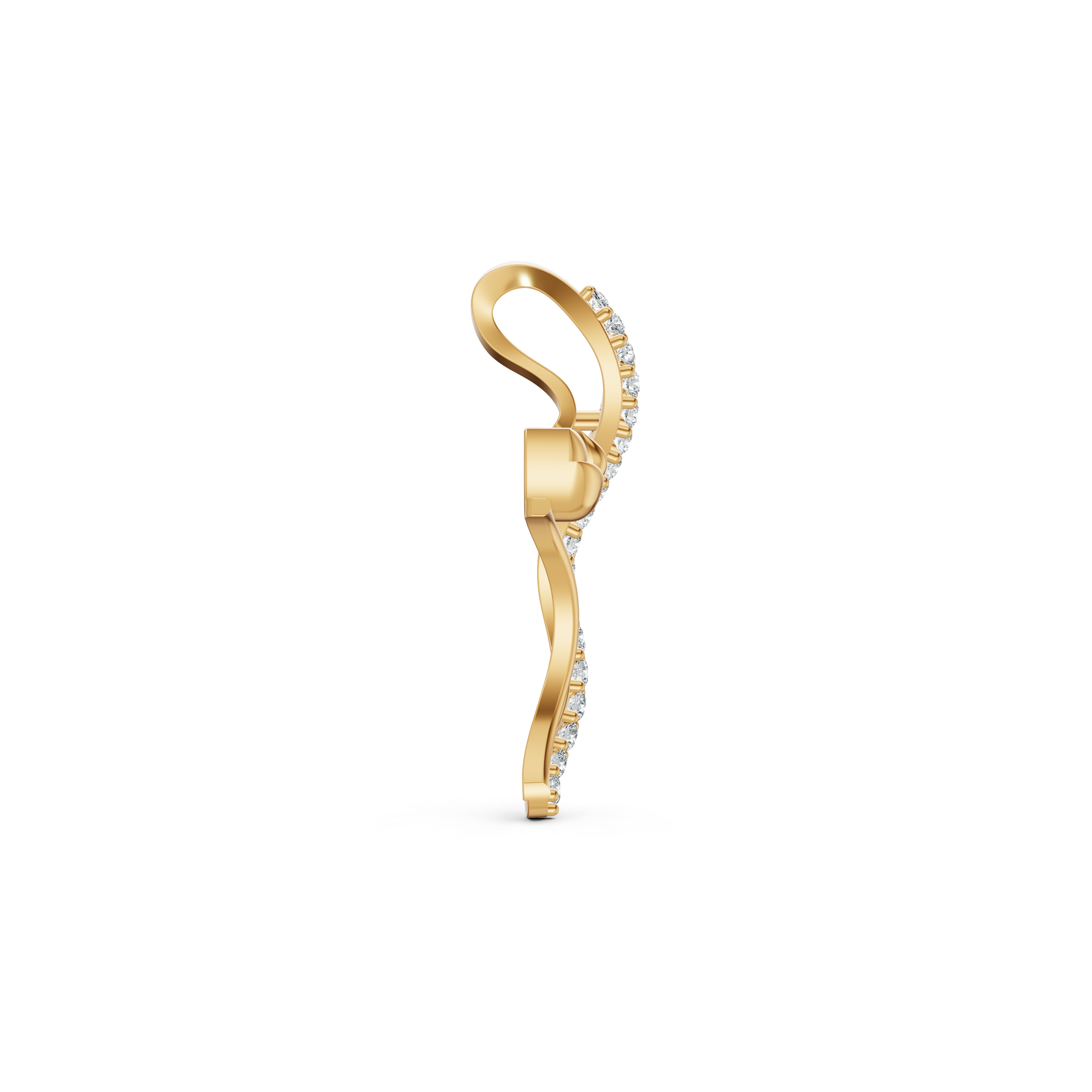 Serene Swirl Diamond Pendant