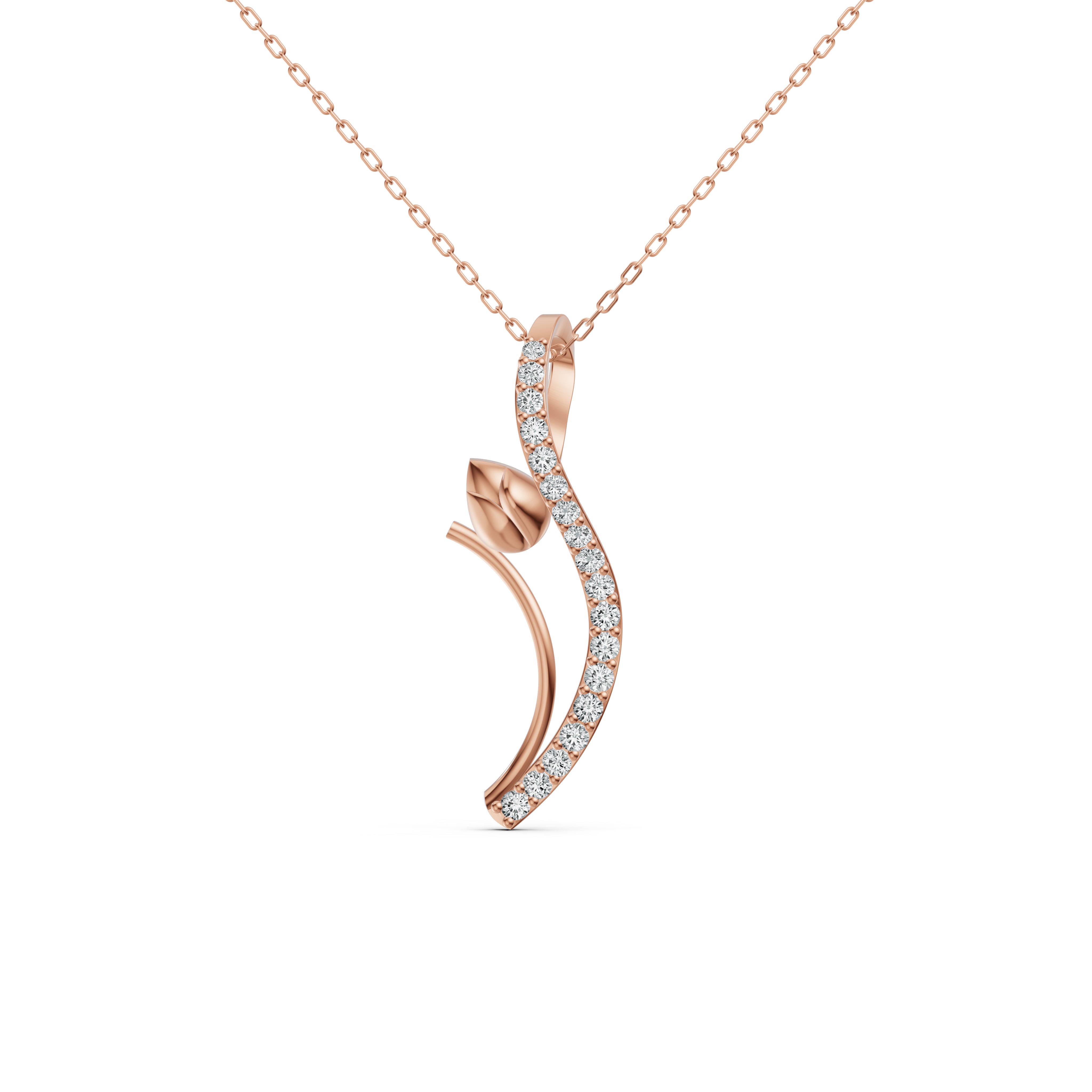 Serene Swirl Diamond Pendant