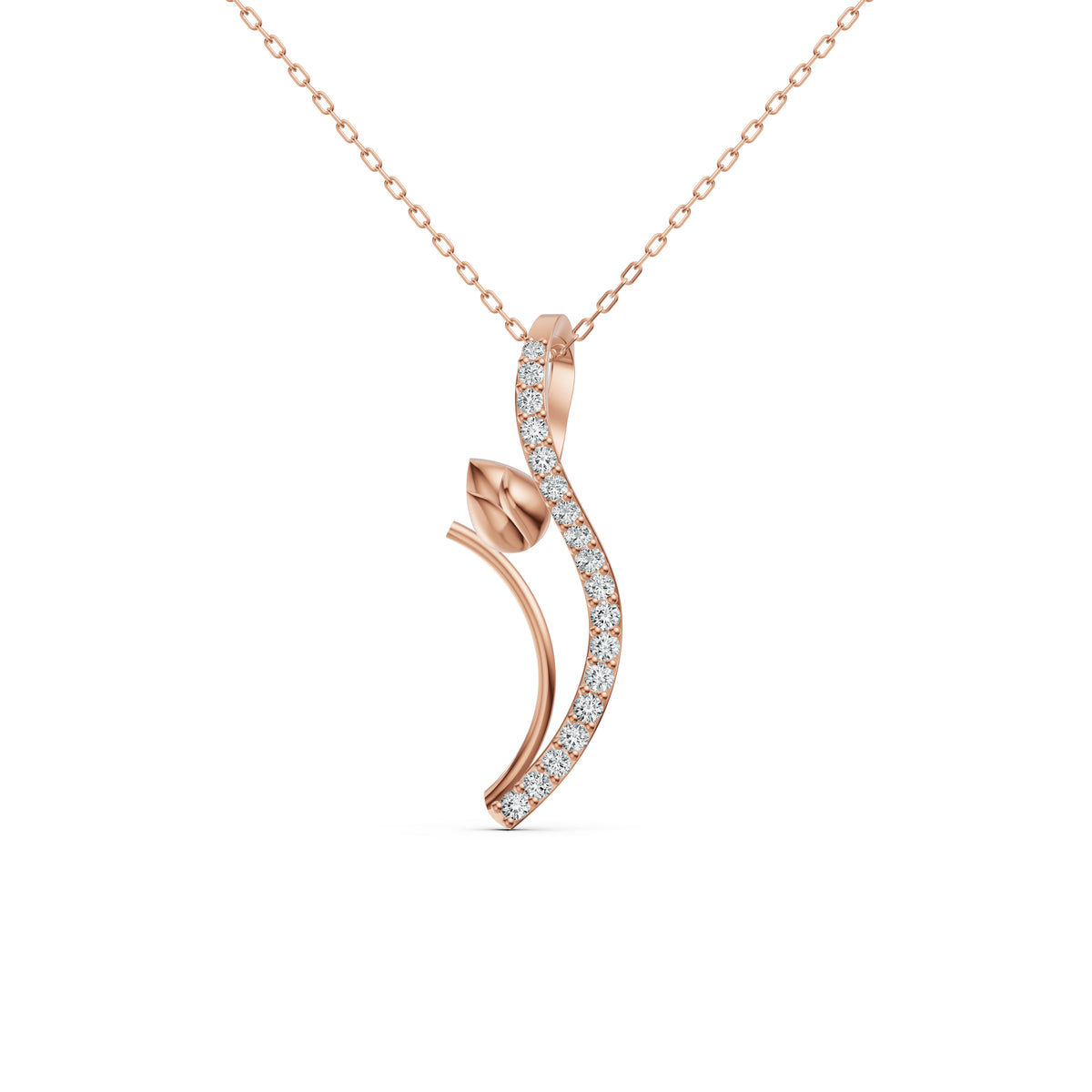 Serene Swirl Diamond Pendant
