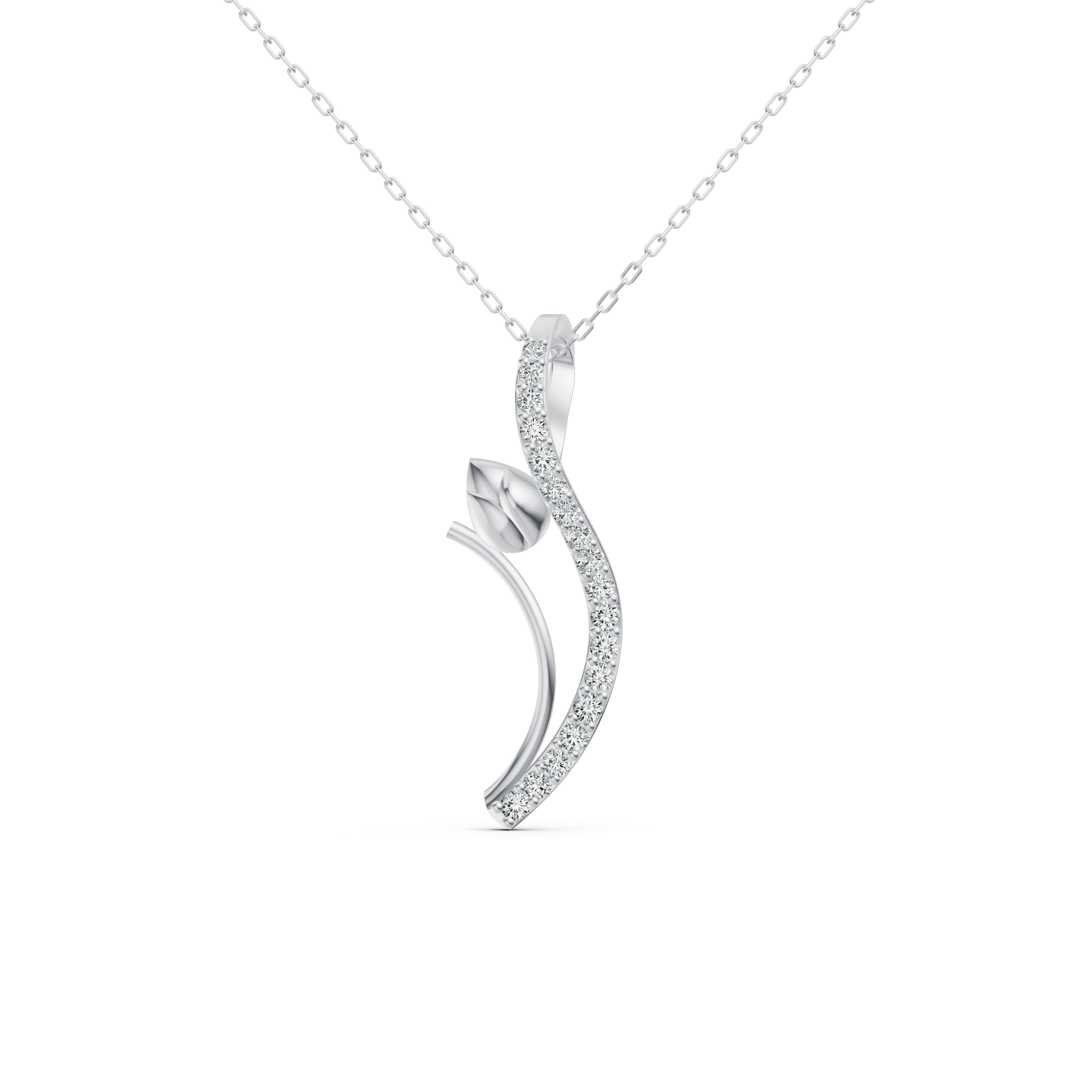 Serene Swirl Diamond Pendant