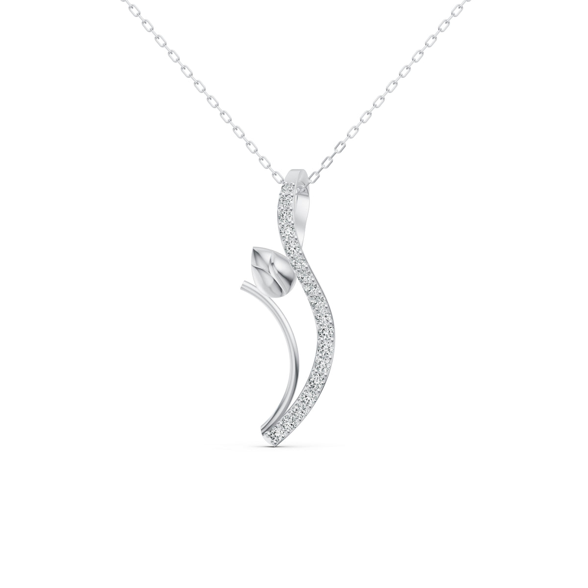 Serene Swirl Diamond Pendant