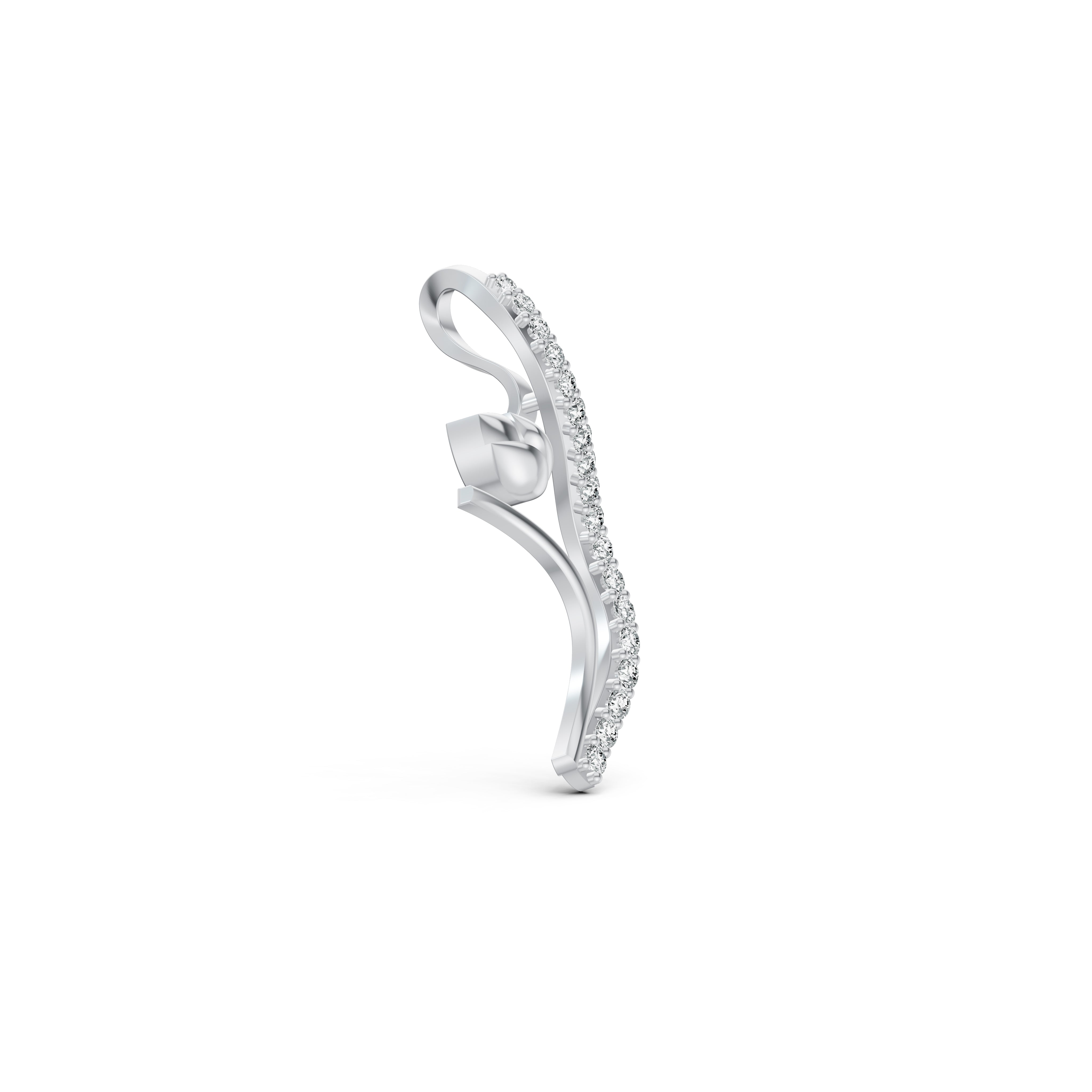 Serene Swirl Diamond Pendant