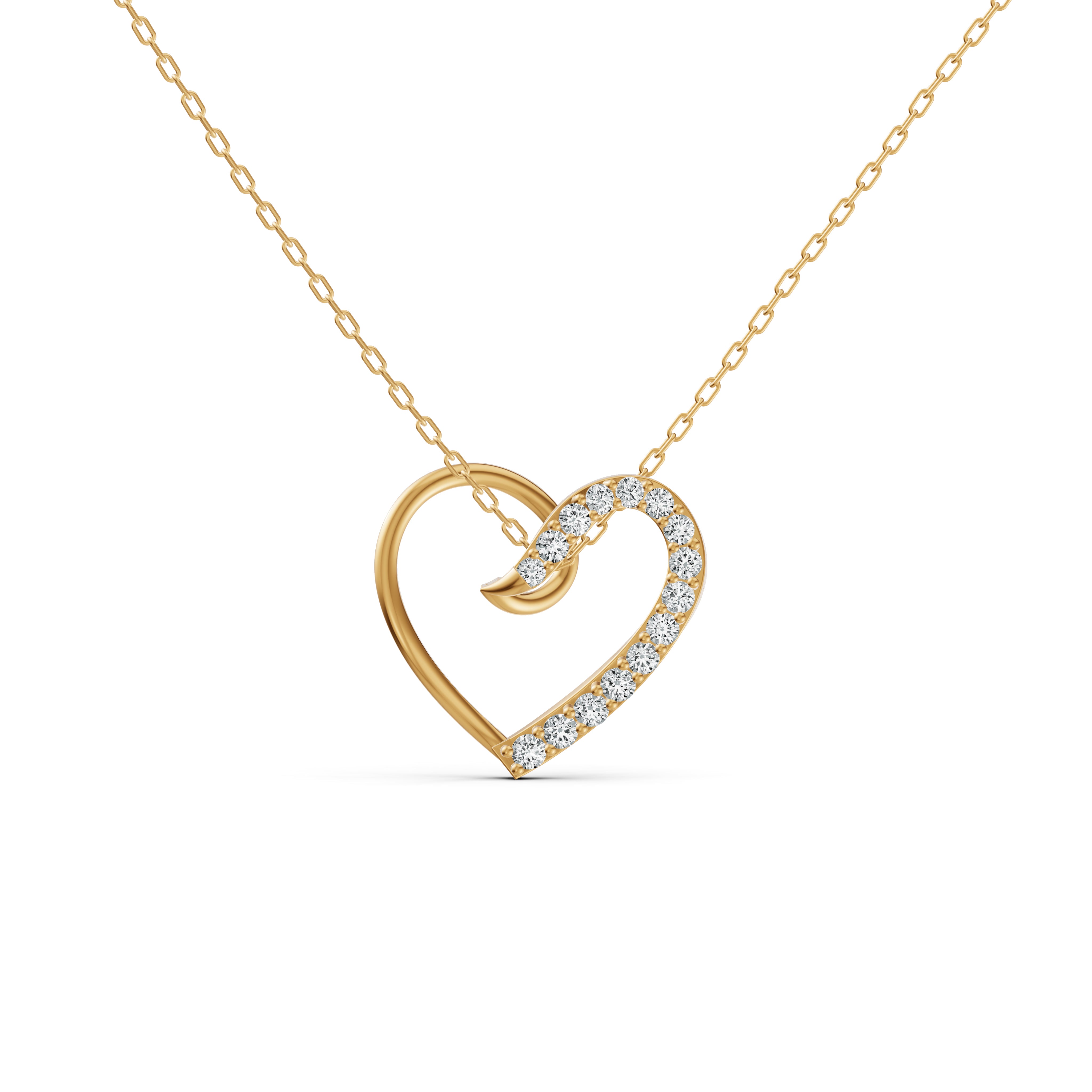 Open Heart Diamond Pendant