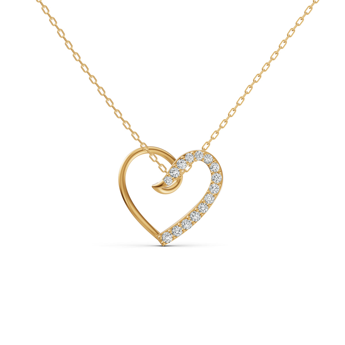 Open Heart Diamond Pendant