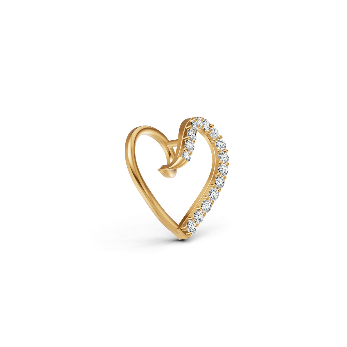 Open Heart Diamond Pendant