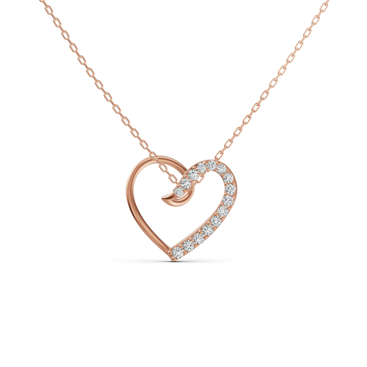 Open Heart Diamond Pendant