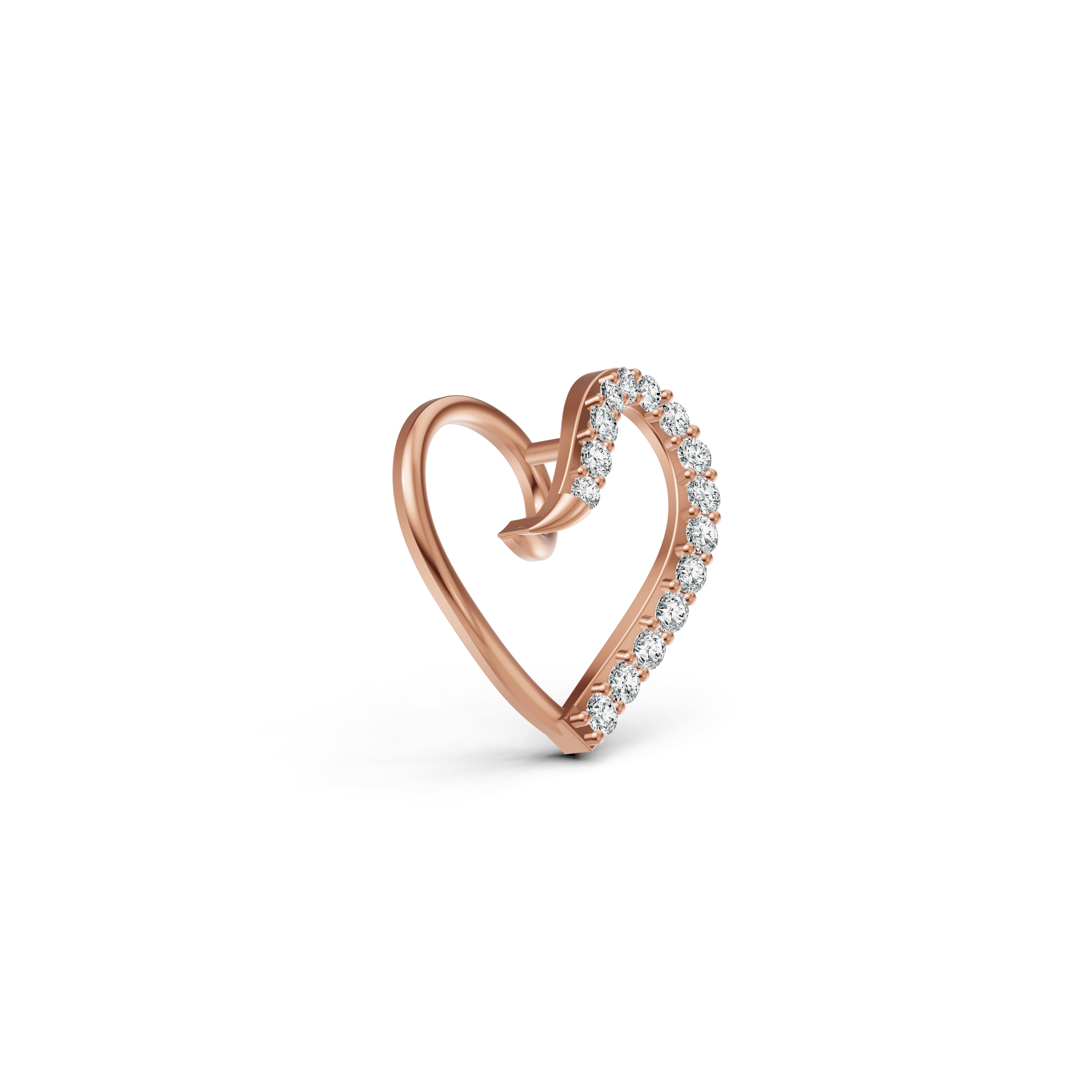 Open Heart Diamond Pendant