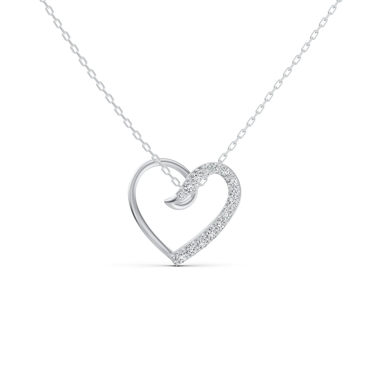 Open Heart Diamond Pendant