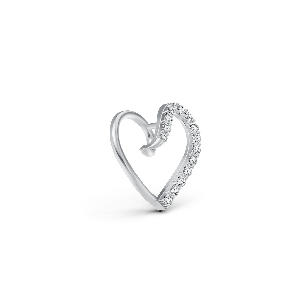 Open Heart Diamond Pendant