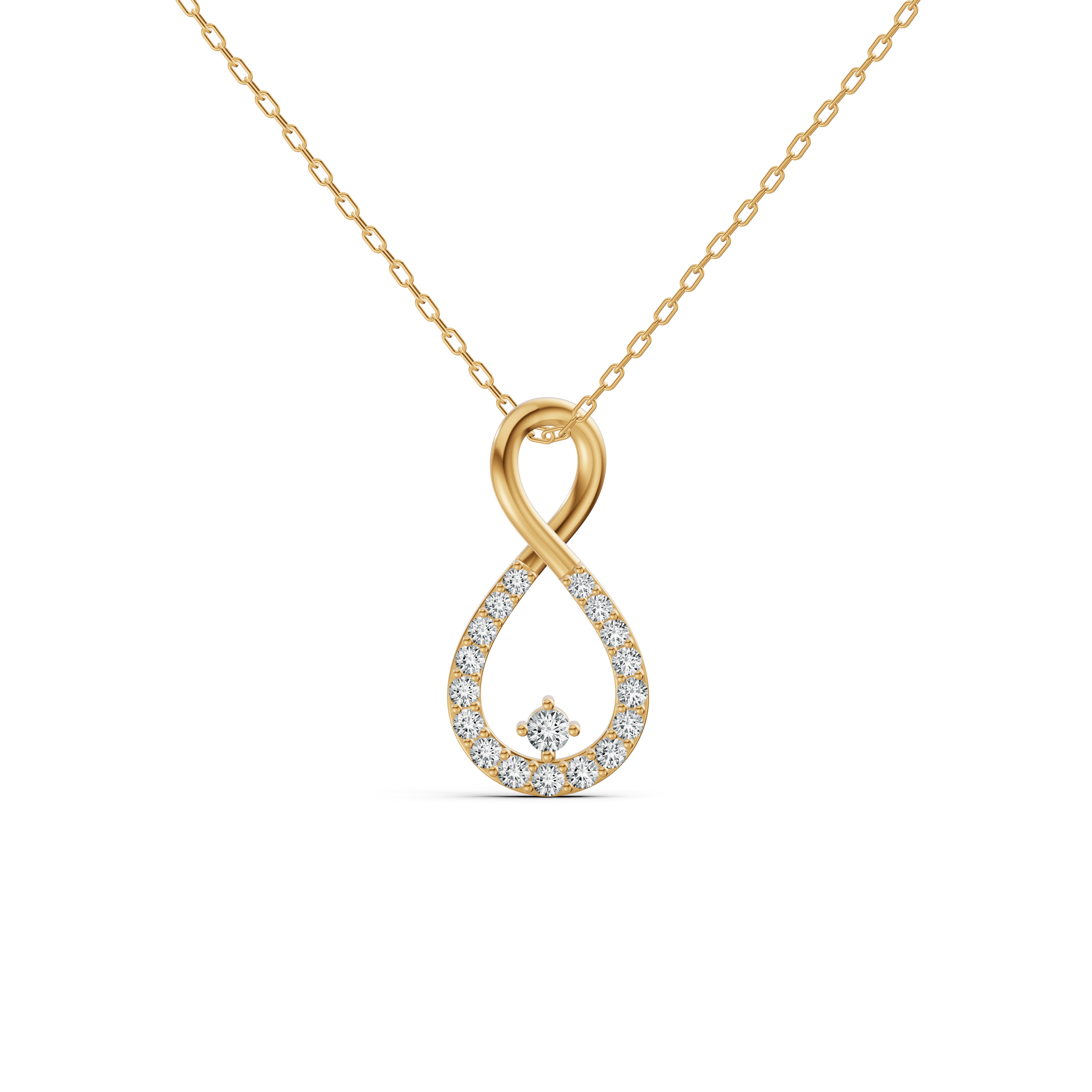 Infinity Drop Diamond Pendant